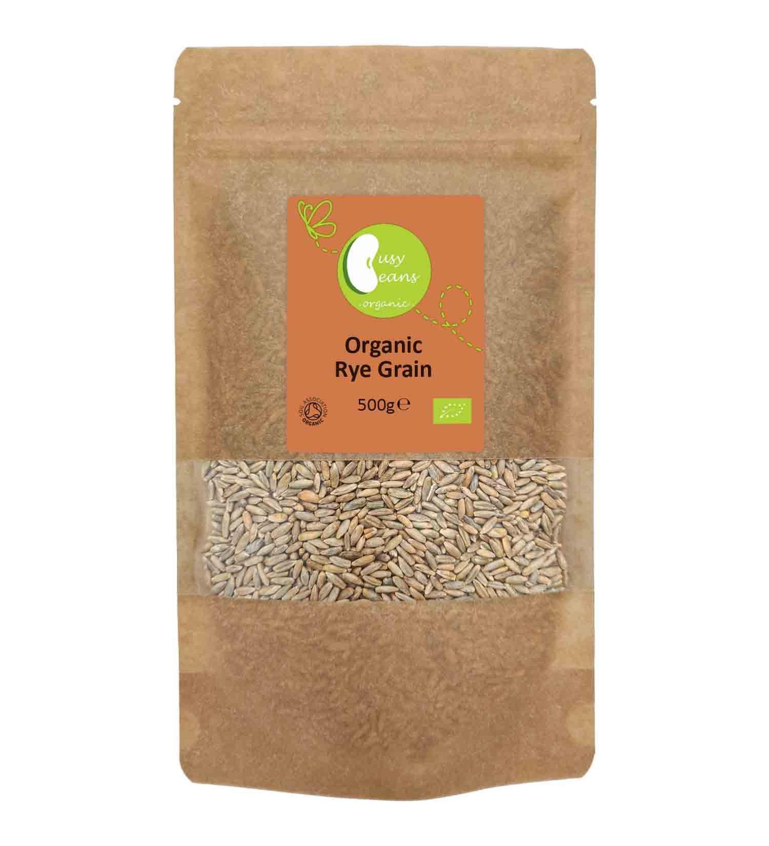 Organic Rye Grain - Certified Organic - by Busy Beans Organic (500g) - Buy Online on SooperMarket.com