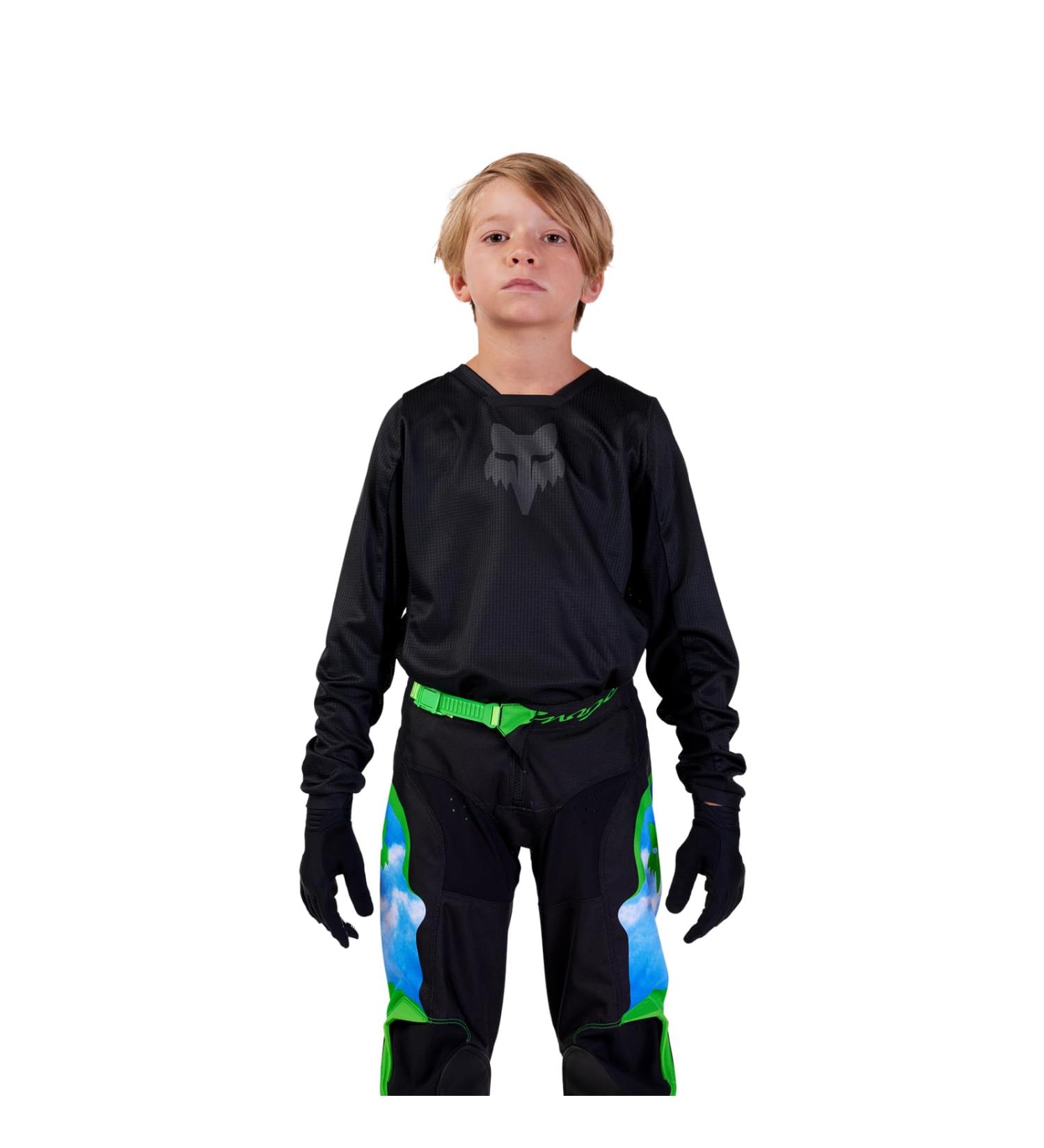 Fox Racing Unisex Kids Blackout Jersey Windbreaker | Youth Size L - Best for All Weather - Buy Online on SooperMarket.com