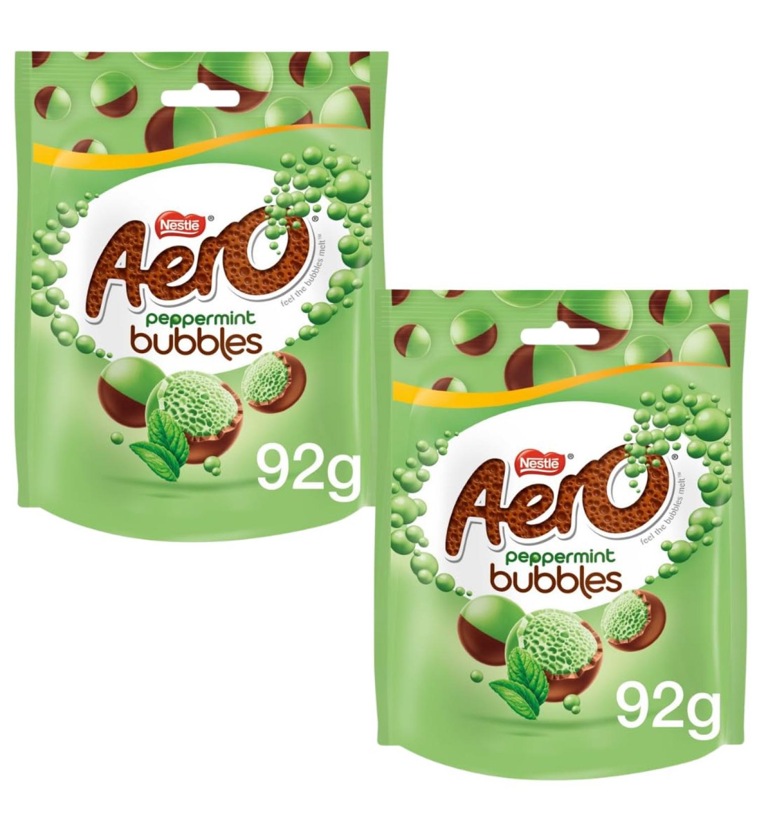 Mint Chocolate Bundle With Aero Bubbles Peppermint Mint Chocolate Sharing Pouch 92g (2 Pack)