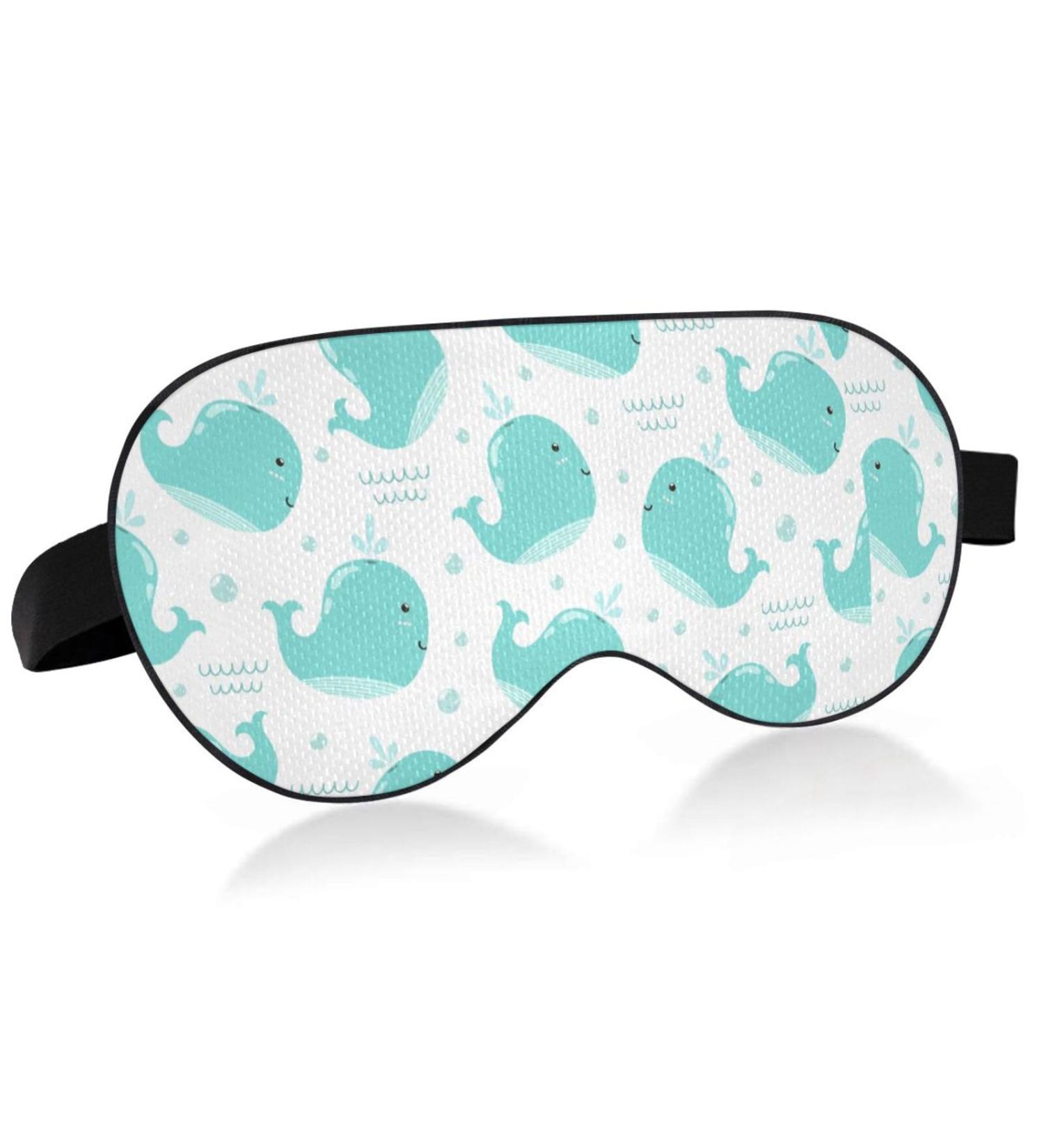 Haskirky Light Blocking Eye Mask for Deep Sleep | Breathable & Adjustable | Men and Women | Travel, Yoga, Meditation | Dolphin Polka Dot Design - Buy Online on SooperMarket.com