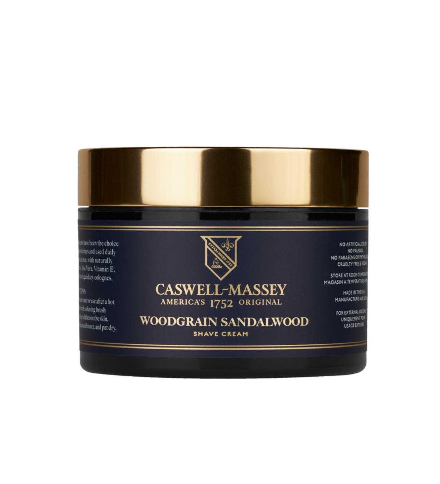 Caswell-Massey Sandalwood Shave Cream - Natural Men's Shaving Cream for Smooth Shave & Sensitive Skin - 8 Fl Oz USA Made - Buy Online on SooperMarket.com