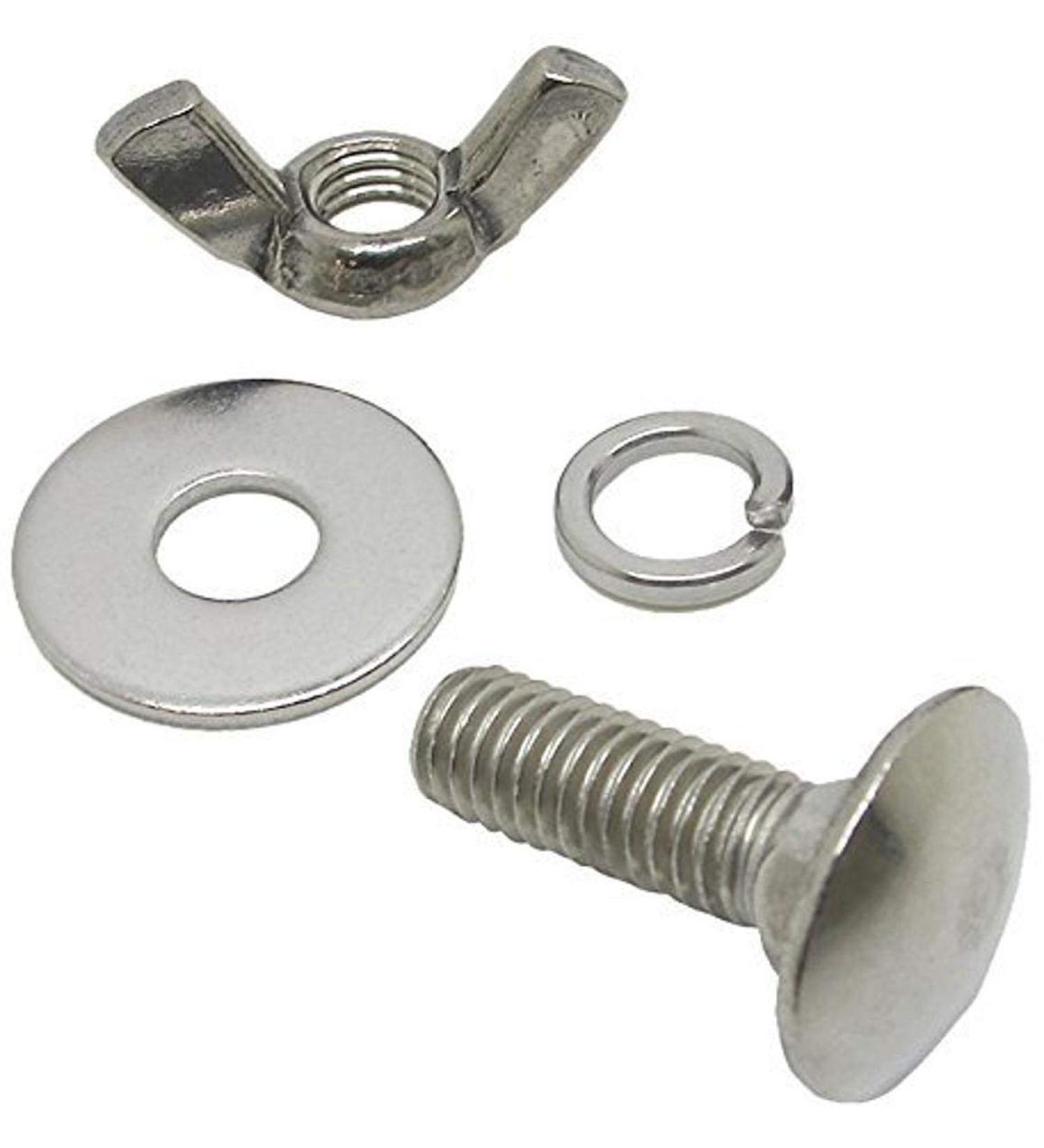 Scuba Choice Tech Diving Stainless Steel Butterfly Screw Bolts and Wing Nuts for Backplate (1-Pair)