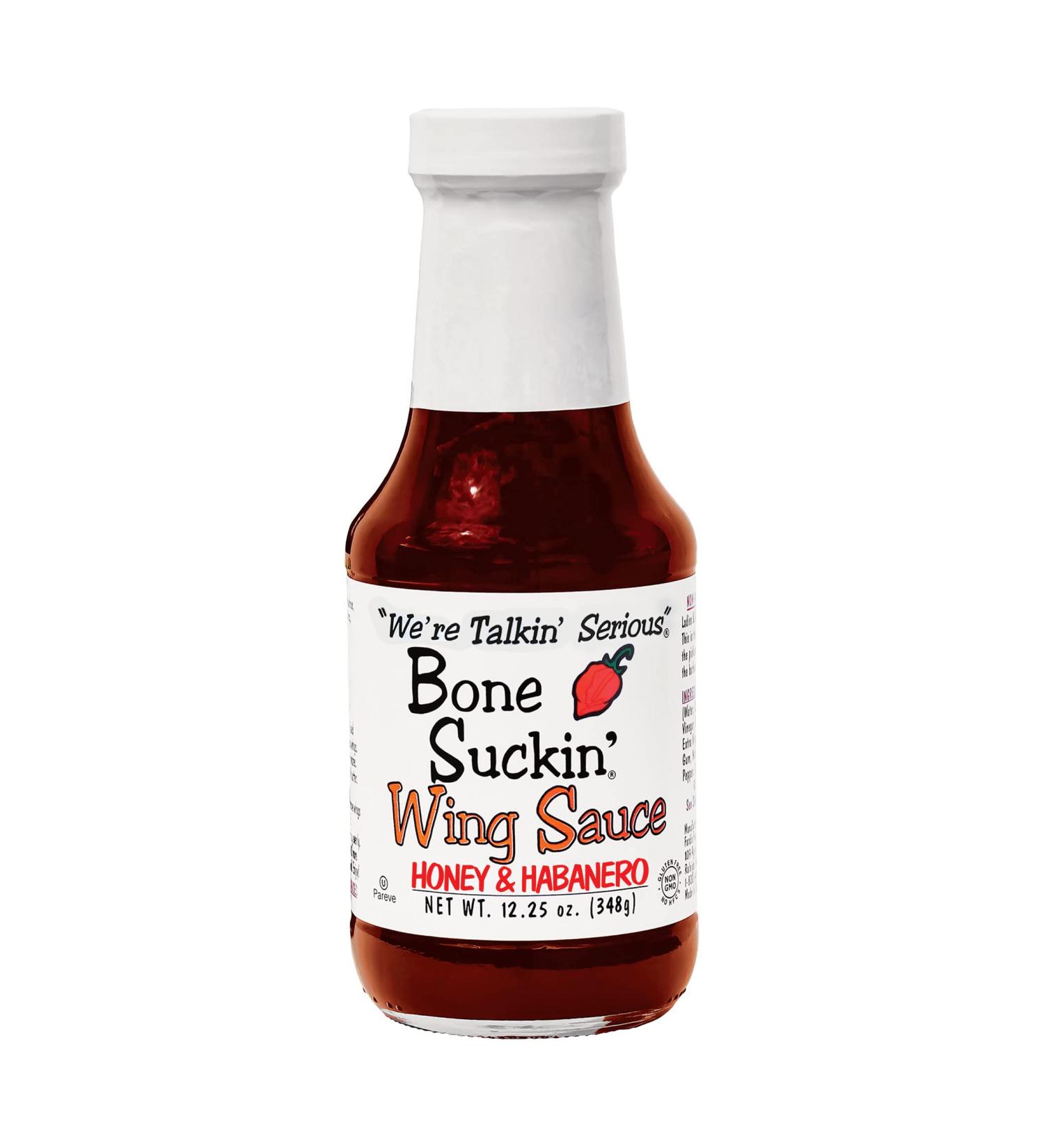 Bone Suckin' Wing Sauce - Honey & Habanero 12.25oz | Savory and Spicy Flavor - Buy Online on SooperMarket.com