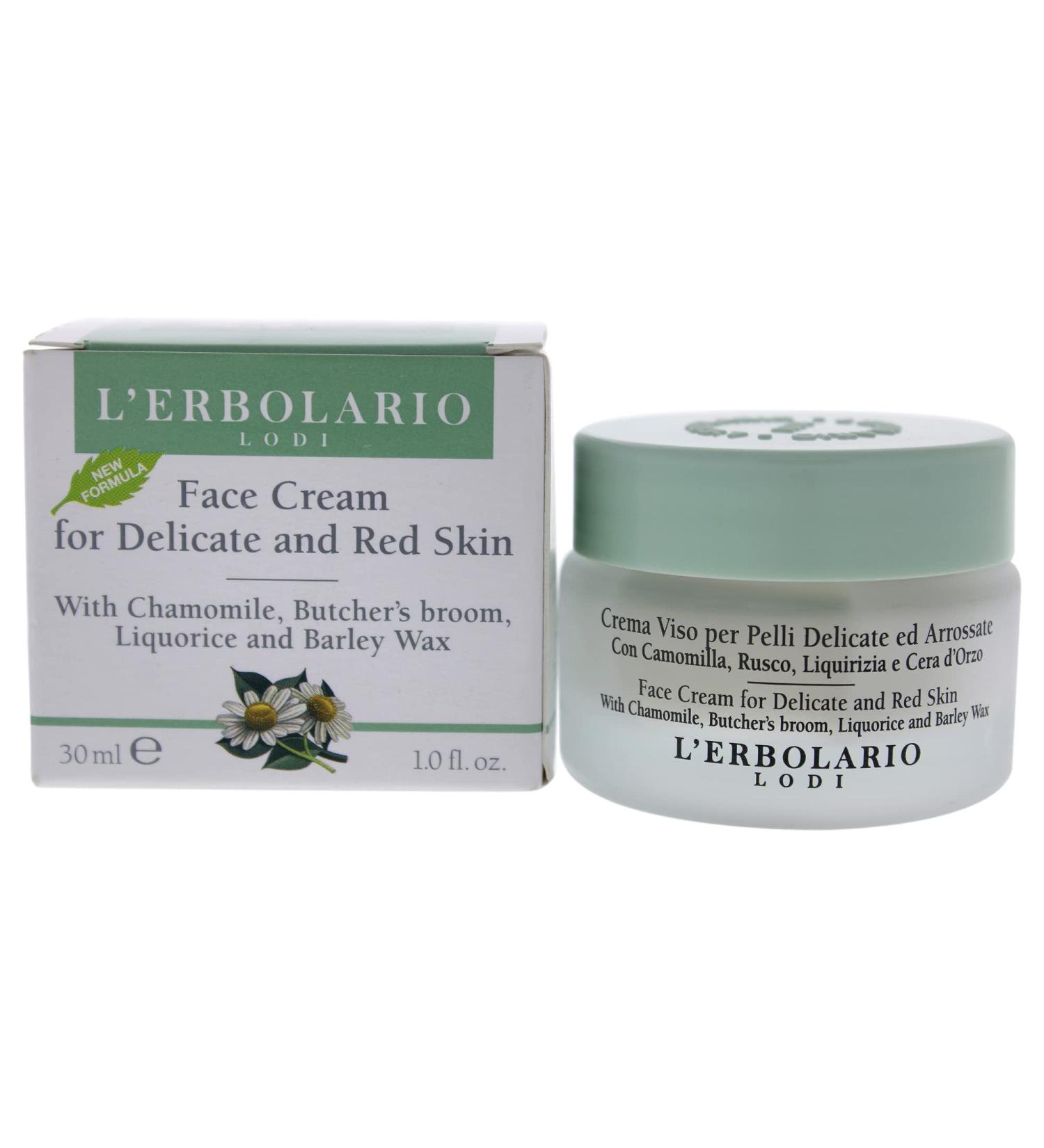 LErbolario Face Cream for Delicate and Red Skin For Women 1 oz Cream