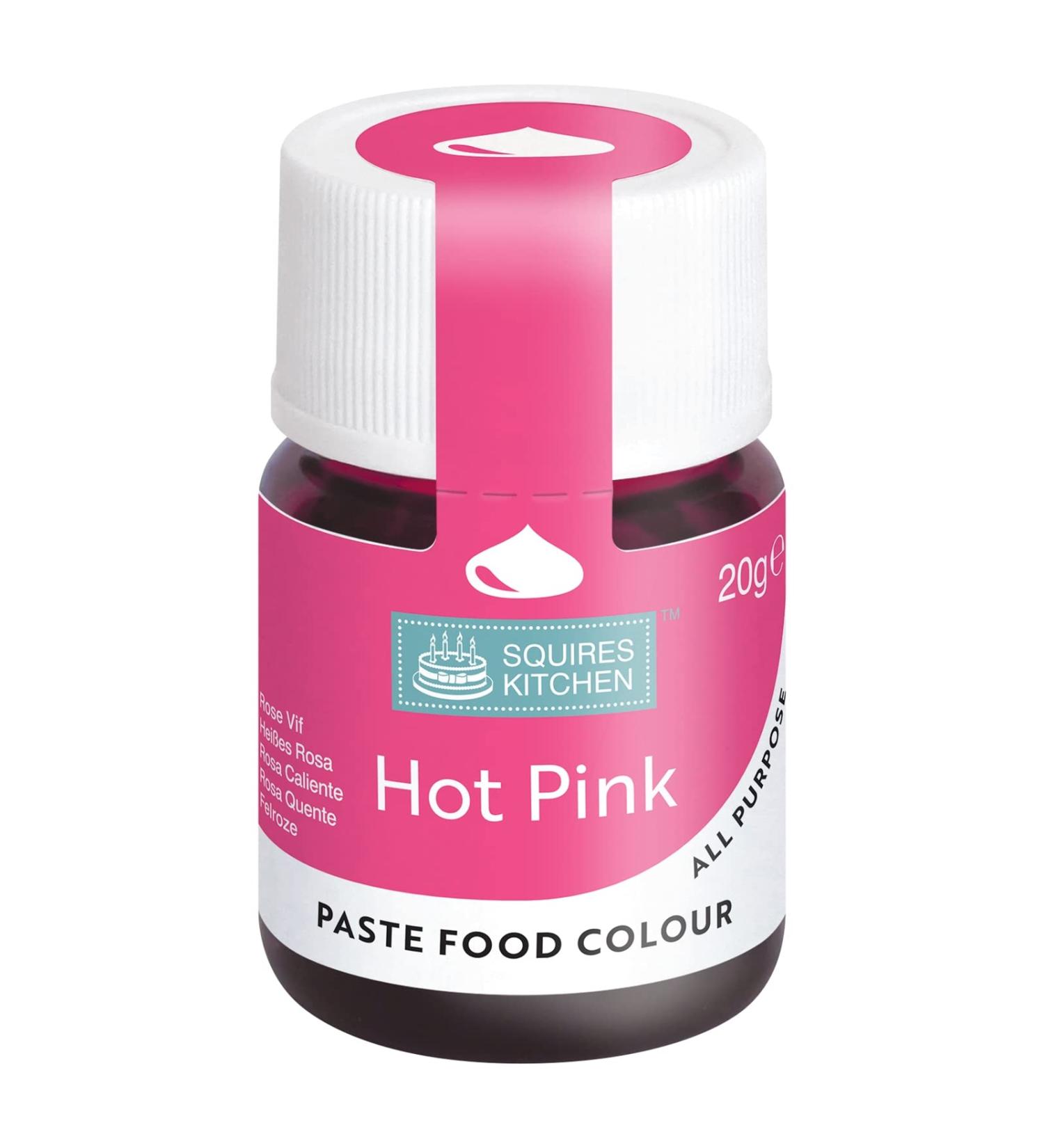 Squires Kitchen Hot Pink Food Colouring Paste - 20g | Concentrated for Sugarpaste, Fondant, Buttercream & More - Buy Online on SooperMarket.com