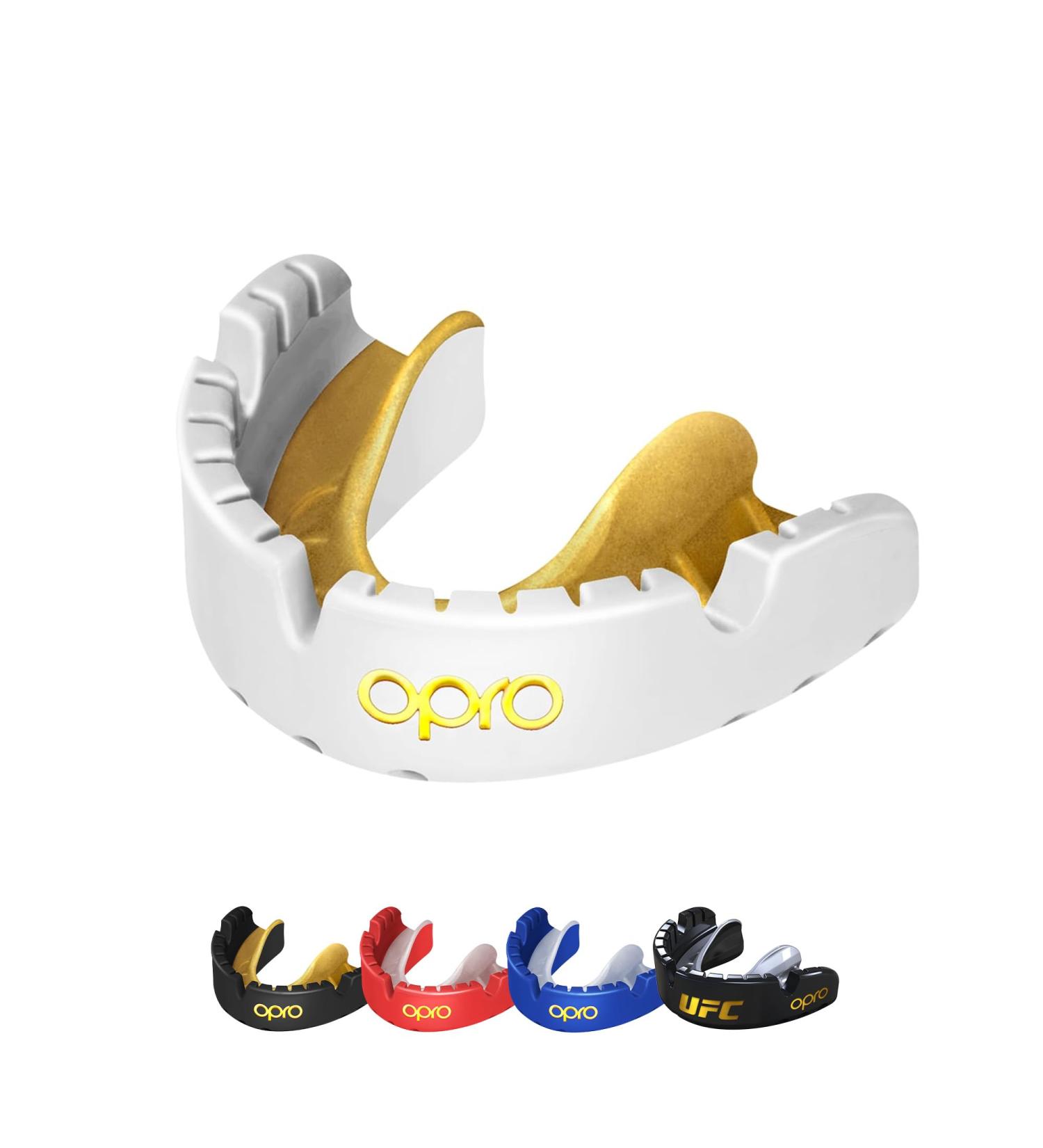 OPRO Gold Level DASS Control Mouthguard | Premium Sports Mouth Protection for Boxing Handball Martial Arts & Hockey - White - Buy Online on SooperMarket.com