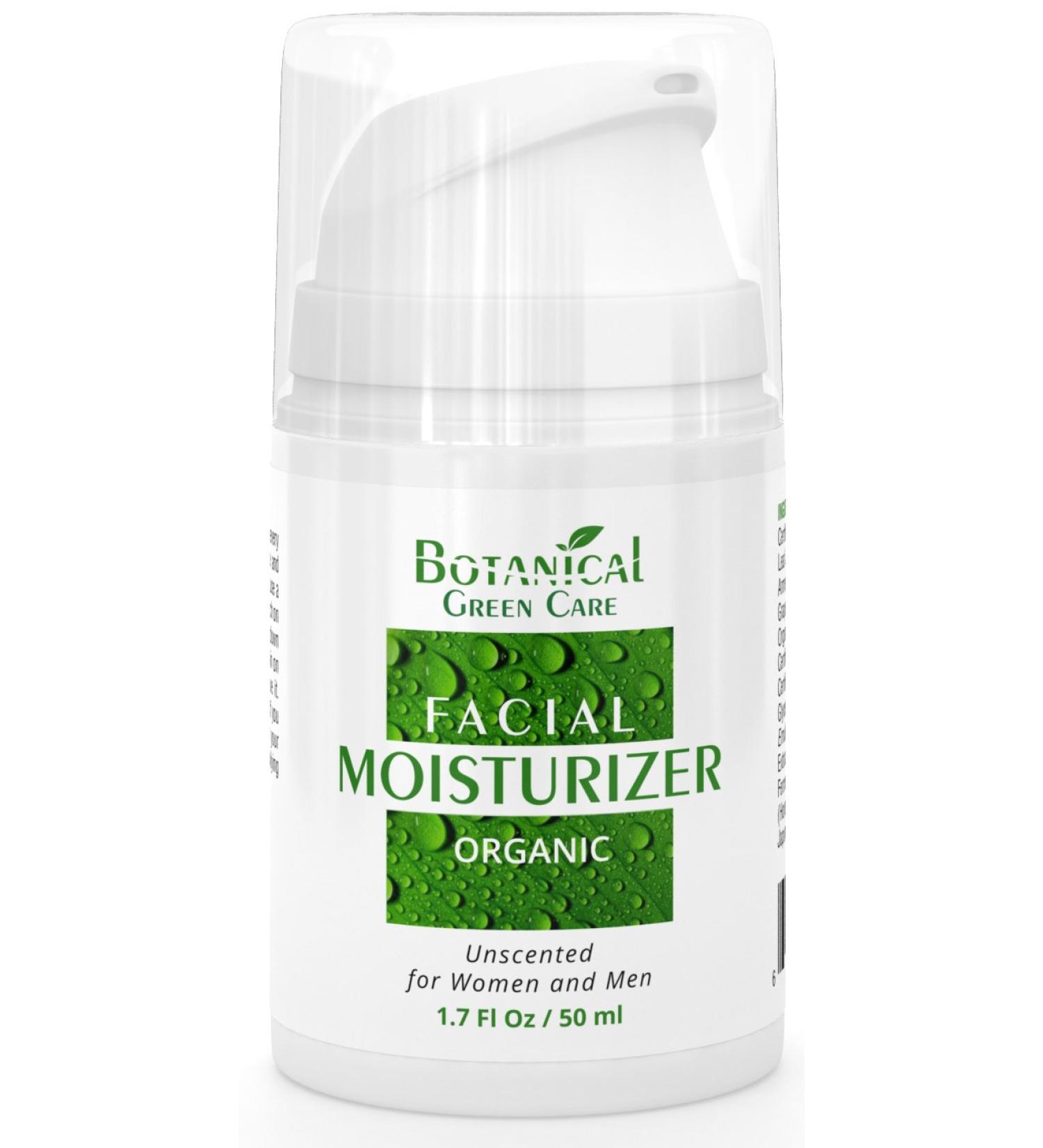 Botanical Green Care Facial Moisturizer - Organic & Natural Face Cream for Sensitive, Dry & Normal Skin - Anti-Aging & Anti-Wrinkle Formula for Women & Men - Buy Online on SooperMarket.com
