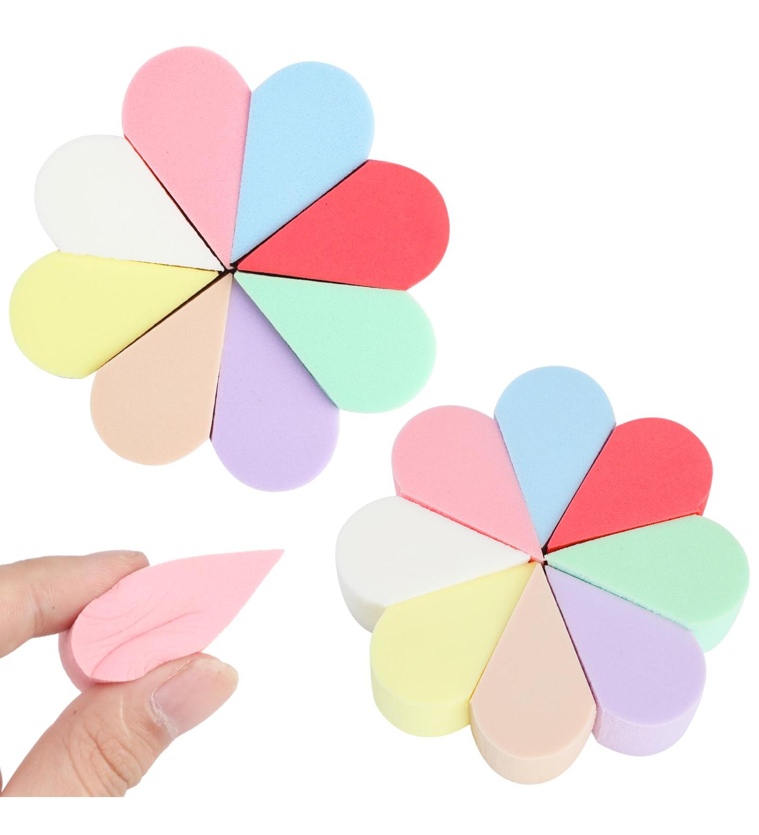 Reusable Petal Makeup Sponges Set - 16pcs Cosmetic Beauty Blender for Girls and Women - Buy Online on SooperMarket.com