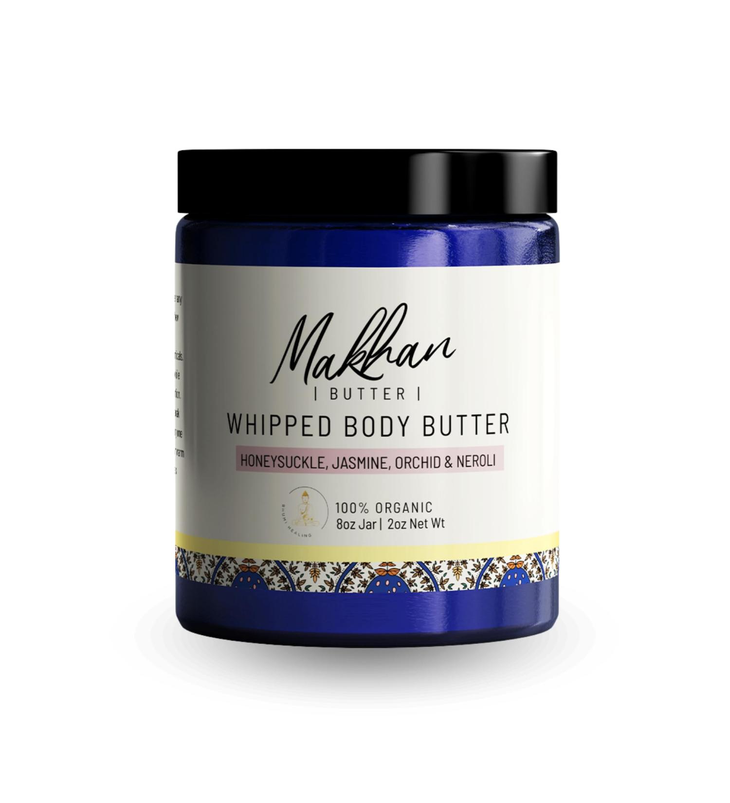 Buy Makhan Organic Whipped Body Butter - Honeysuckle Neroli Orchid & Jasmine Scented - All Natural No Preservatives Reiki Infused - International Shipping Available - Buy Online on SooperMarket.com