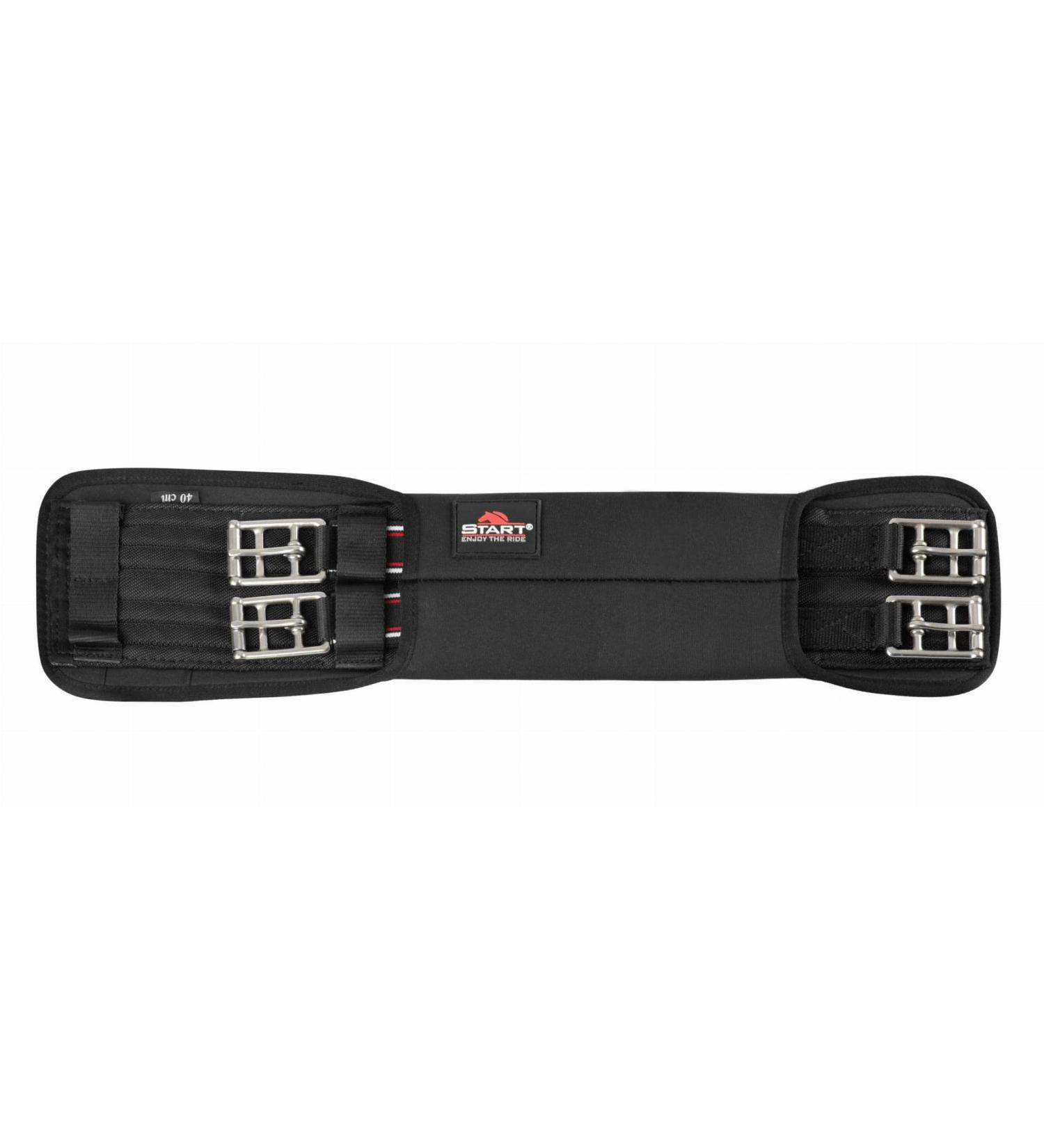 Saddle belt made of neoprene Start Elastic neoprene dressage collar belt with elastic band short belt for horses riding strap dressage long belt black dressage belt (black 50 cm) 50 cm black