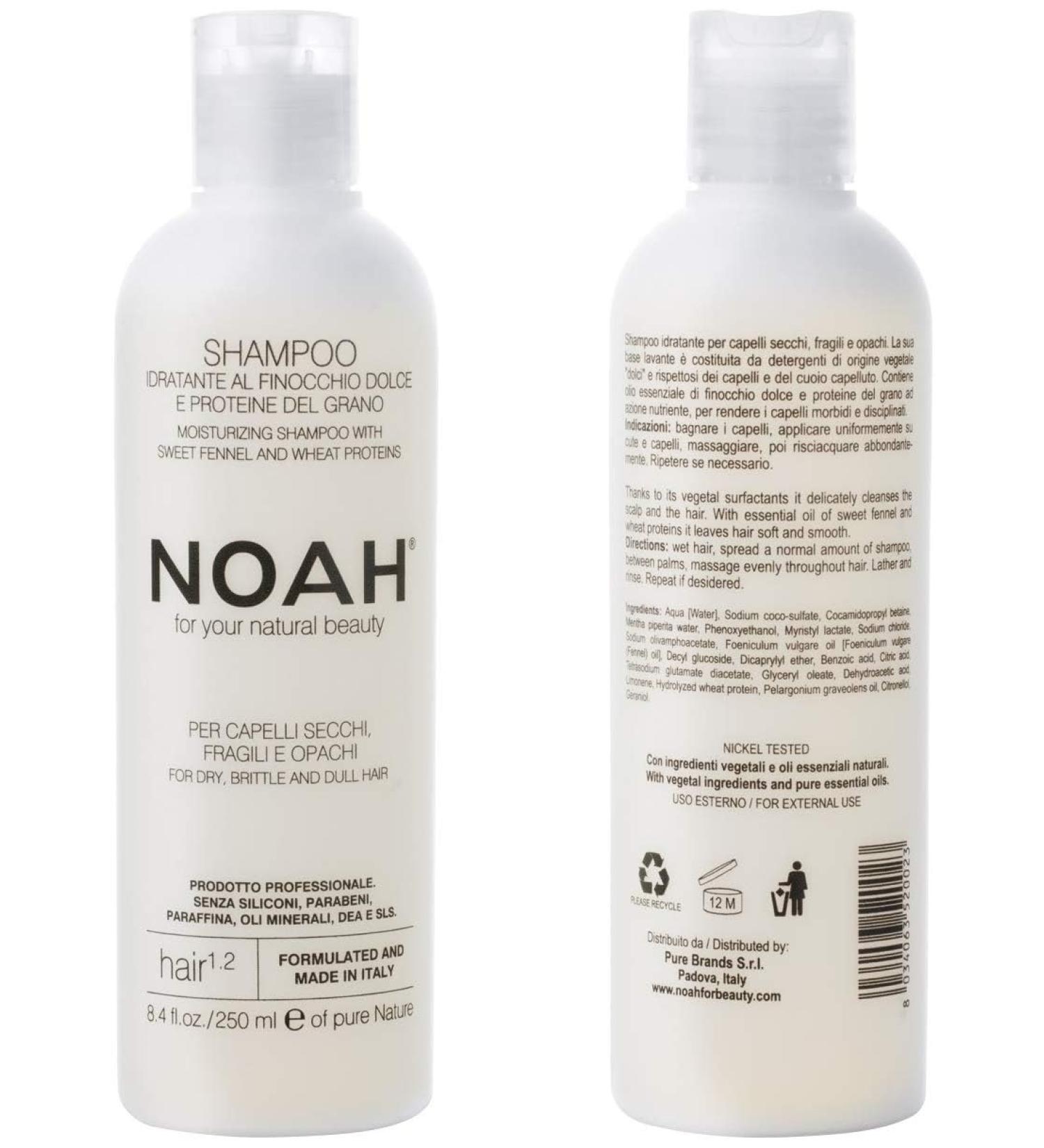 Noah 1.2 Moisturizing Hair Growth Shampoo | Sweet Fennel Eco-Friendly Vegan & Cruelty-Free 8.45 fl. oz - Buy Online on SooperMarket.com