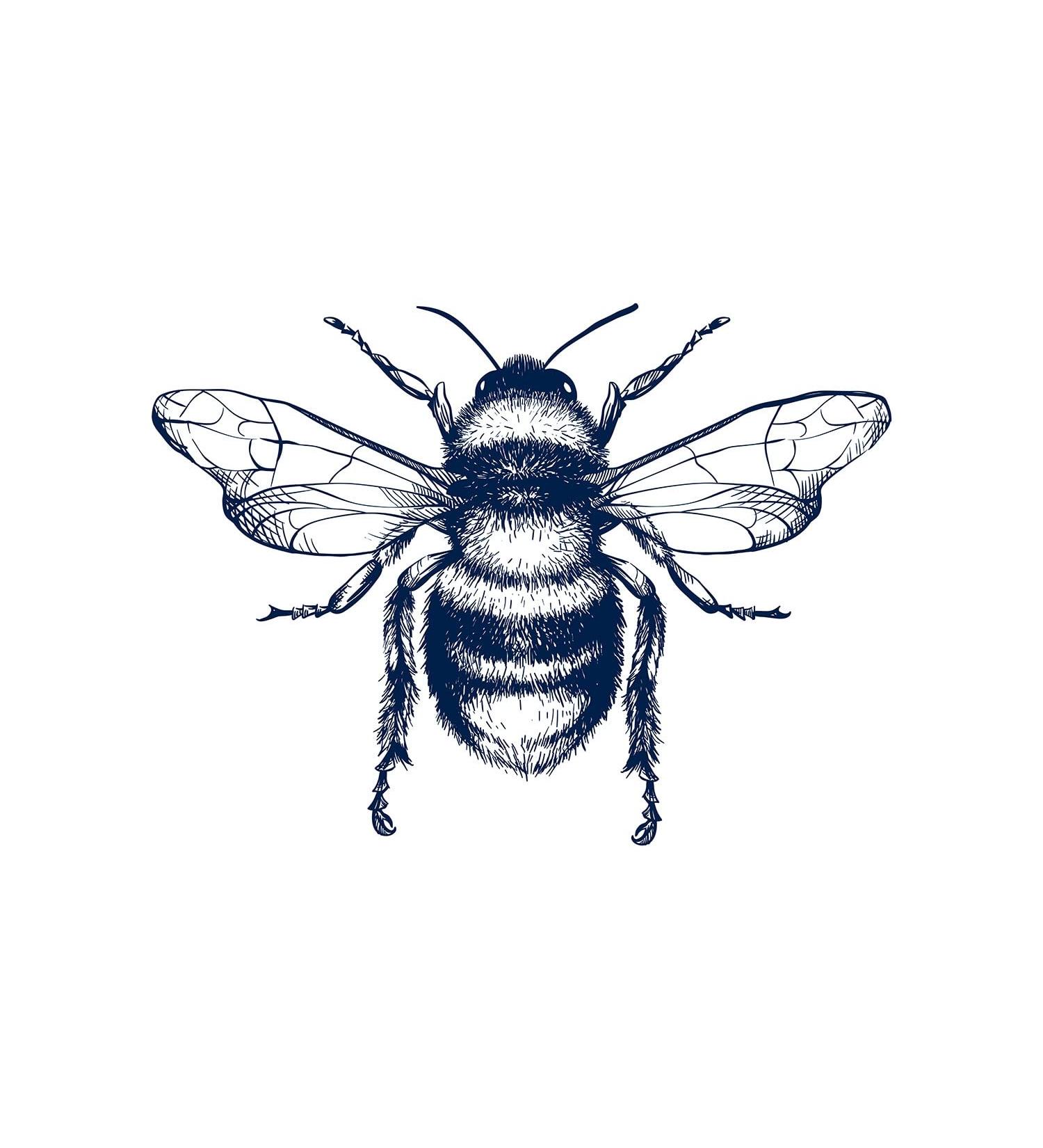 Engraved Honey Bee Juice Ink Temporary Tattoo - Lasting 1-2 Weeks | Realistic Semi-Permanent Design for Men and Women | Chest, Neck, Arm | 4 Sheets - Buy Online on SooperMarket.com
