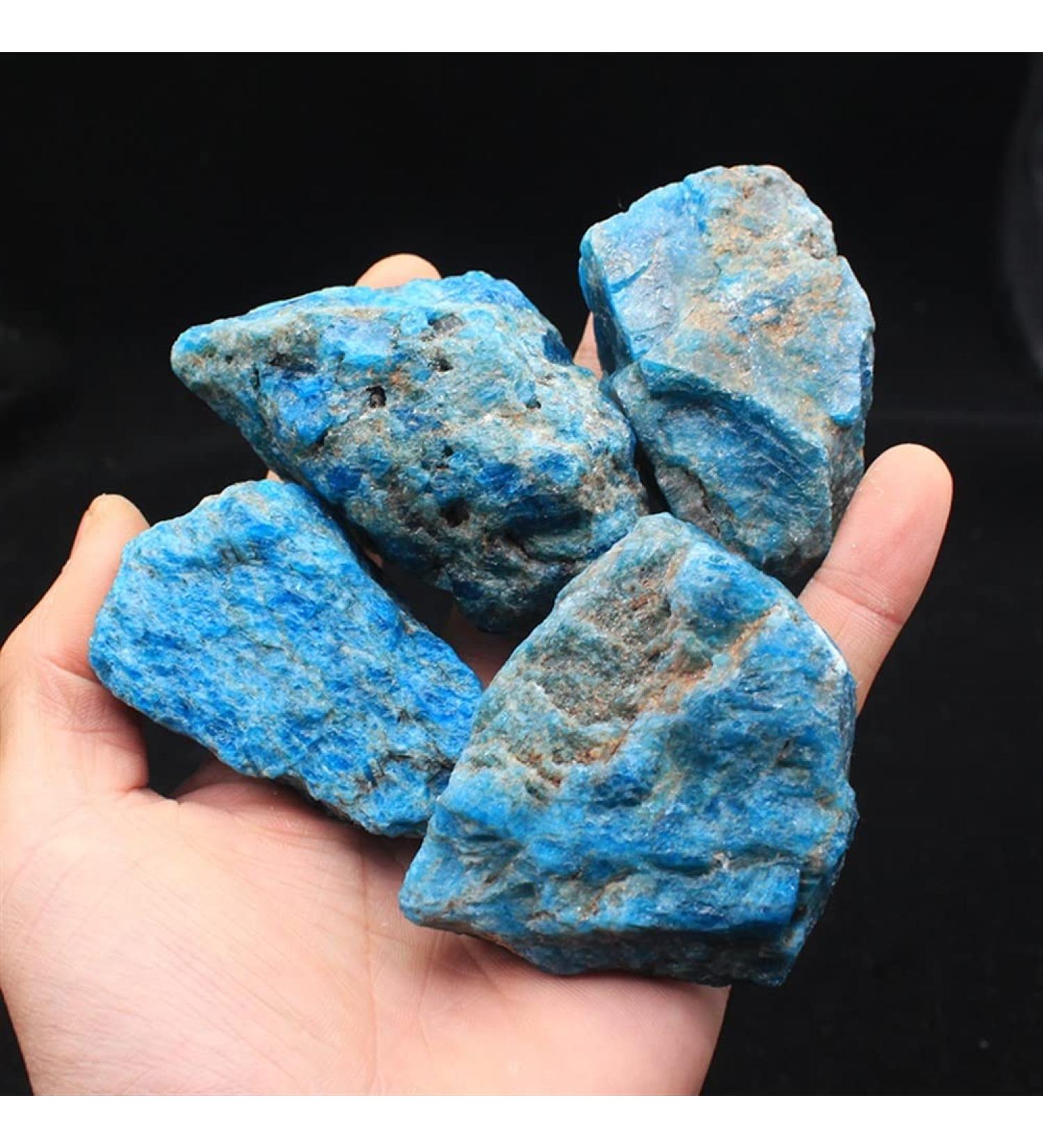 Crystal 200g Natural Large Size Raw Blue Apatite Rough and Gemstone Suitable for Home Office Decoration FZUGEDRLI - Buy Online on SooperMarket.com