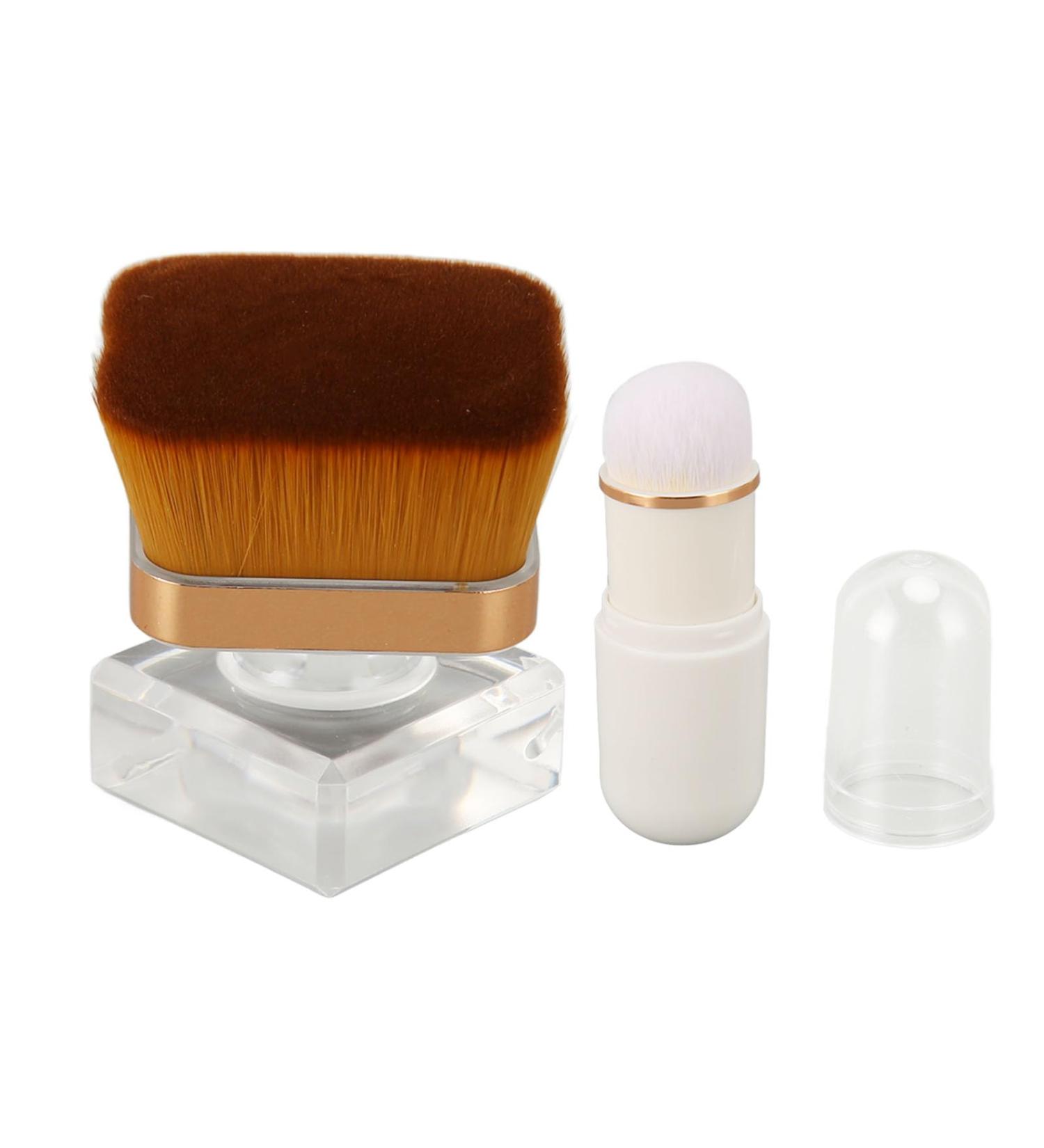 Foundation Makeup Brush Loose Powder Brush Fluffy Hair Strong Powder Grip Thickening Die Casting With Storage Box For Daily Use - Buy Online on SooperMarket.com