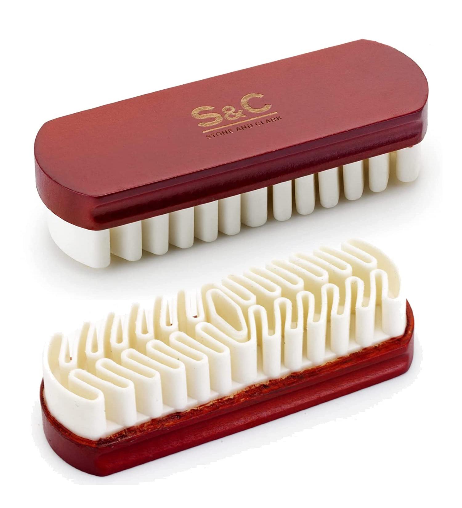 Stone and Clark Horse Hair Shoe Brush - Premium Quality Leather Polish Brush with Horse Hair Bristles - Beech Wood Handle - Ideal for Suede and Crepe Shoes - Buy Online on SooperMarket.com