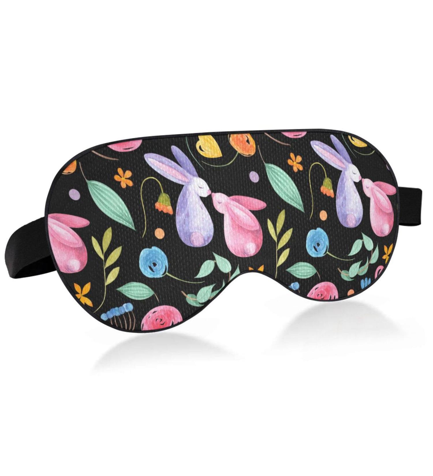 Haskirky Light Blocking Eye Mask | Breathable & Adjustable for Men and Women | Ideal for Travel, Yoga, Meditation | Comfortable & Smooth Office Deep Sleep Mask | Easter Rabbit Design - Buy Online on SooperMarket.com