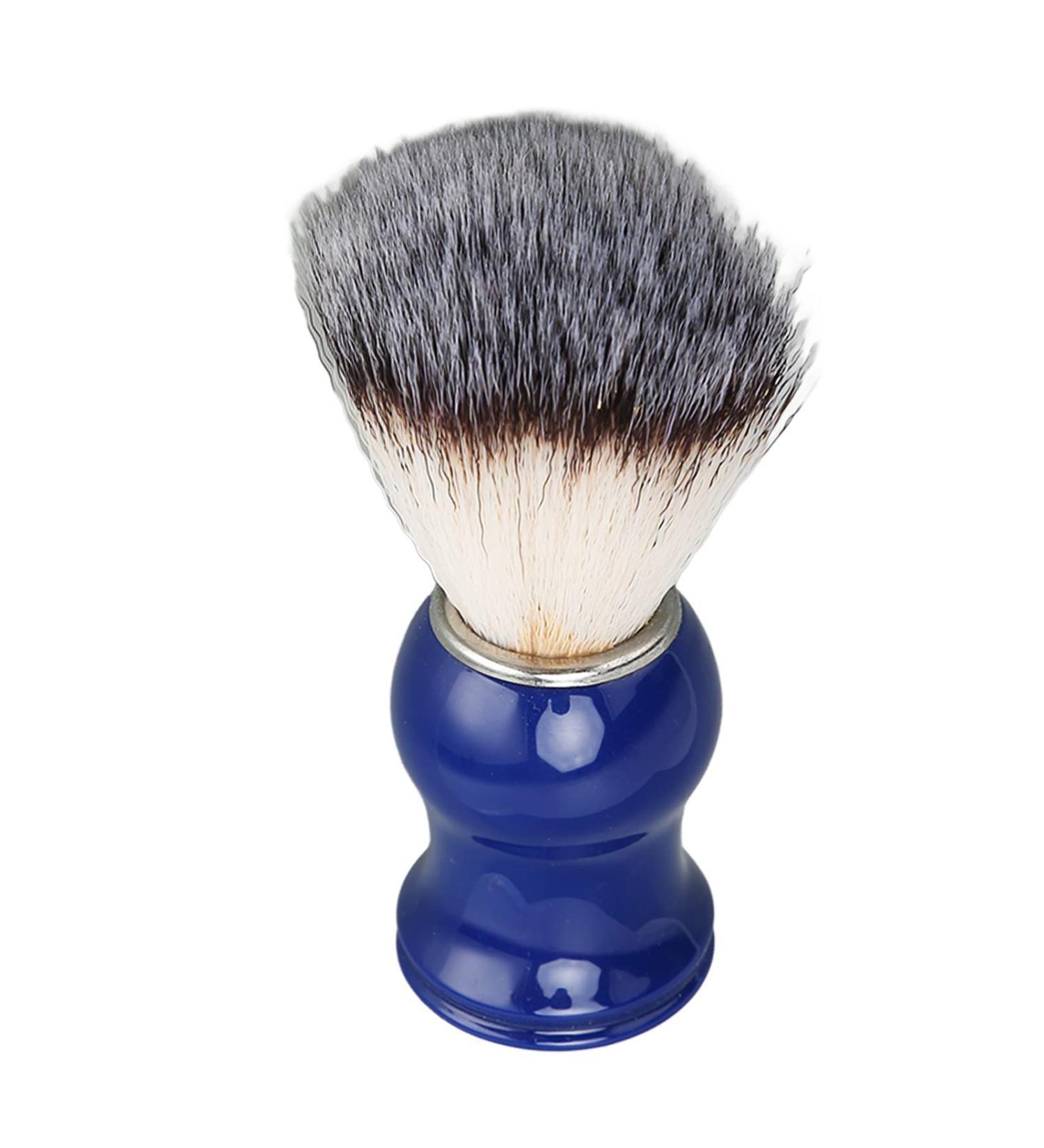 Men's Shaving Brush with Blue Handle - Salon Quality Lightweight Nylon Brushes for Comfortable Shaves - Perfect Gift for Boyfriends and Dads - Buy Online on SooperMarket.com