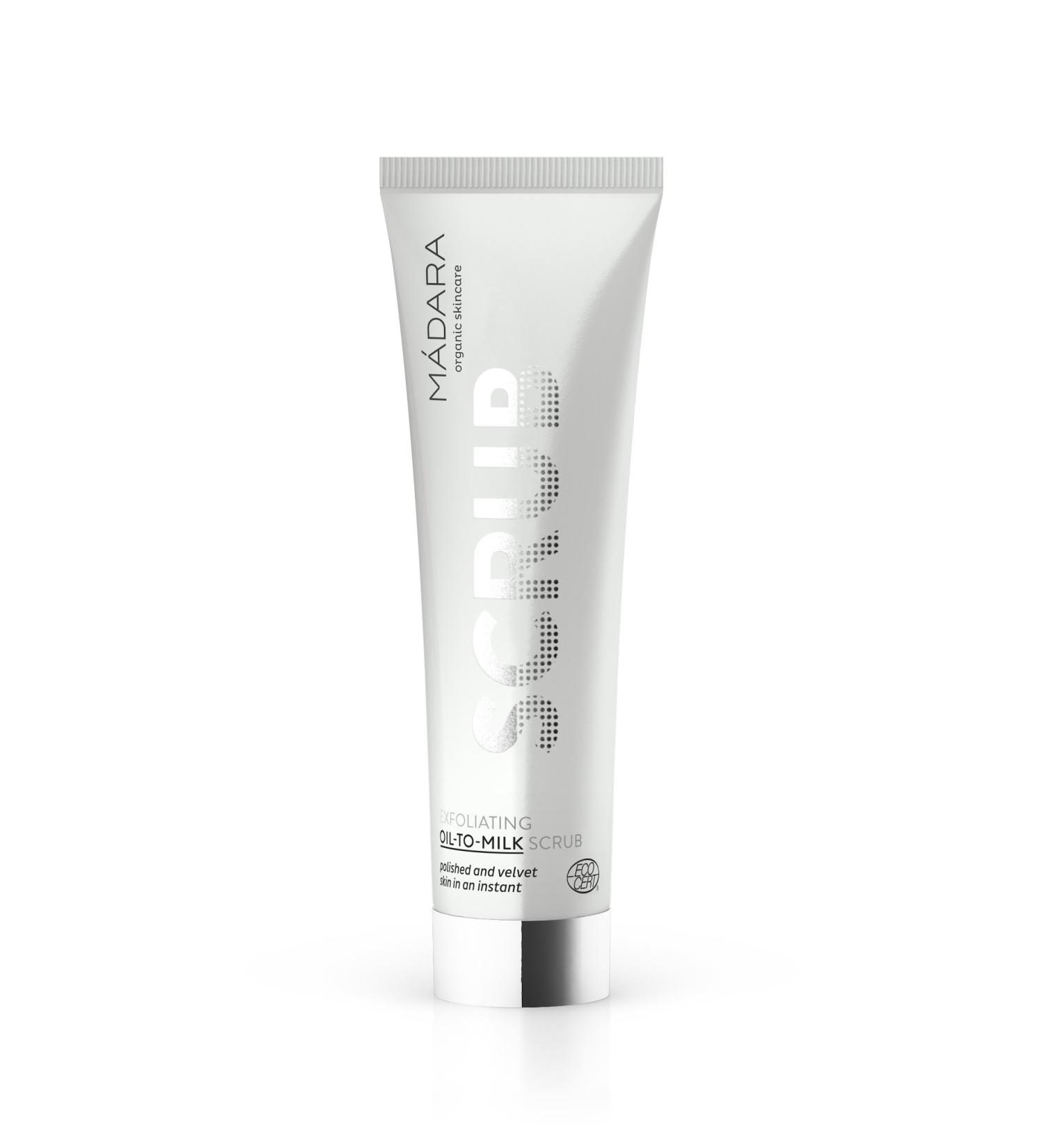 M DARA Organic Skincare | Exfoliating Oil-To-Milk Scrub - 60ml With natural volcanic sand Rich oil-based exfoliating formula Gentle cleansing Skin- softening Vegan Ecocert certified - Buy Online on SooperMarket.com