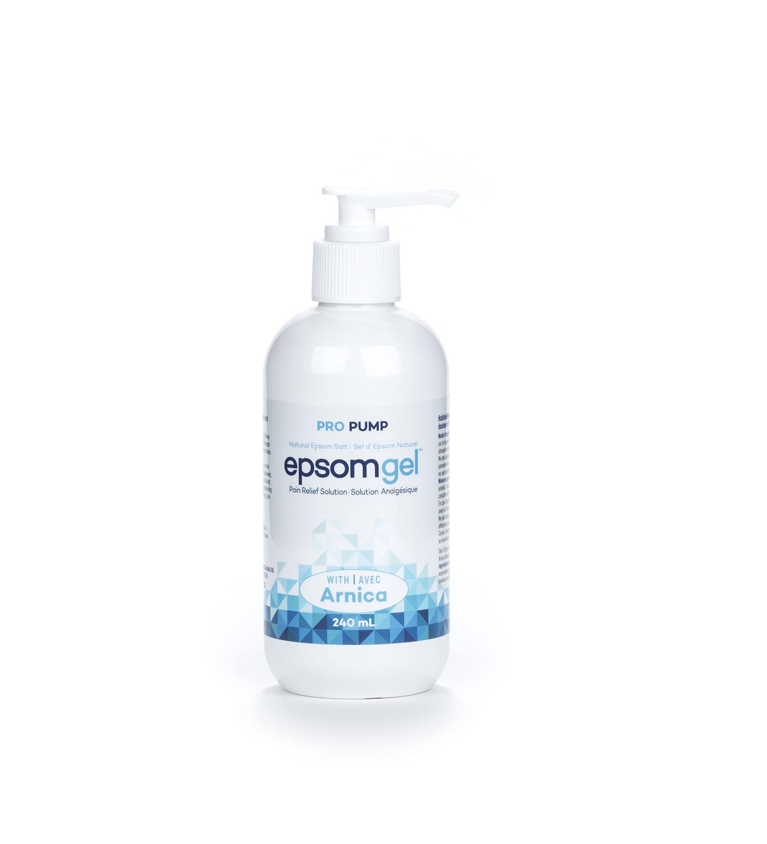 Epsomgel - PRO PUMP Pain Relief Solution 240ml 100% Natural Ingredients Fast Acting - Buy Online on SooperMarket.com