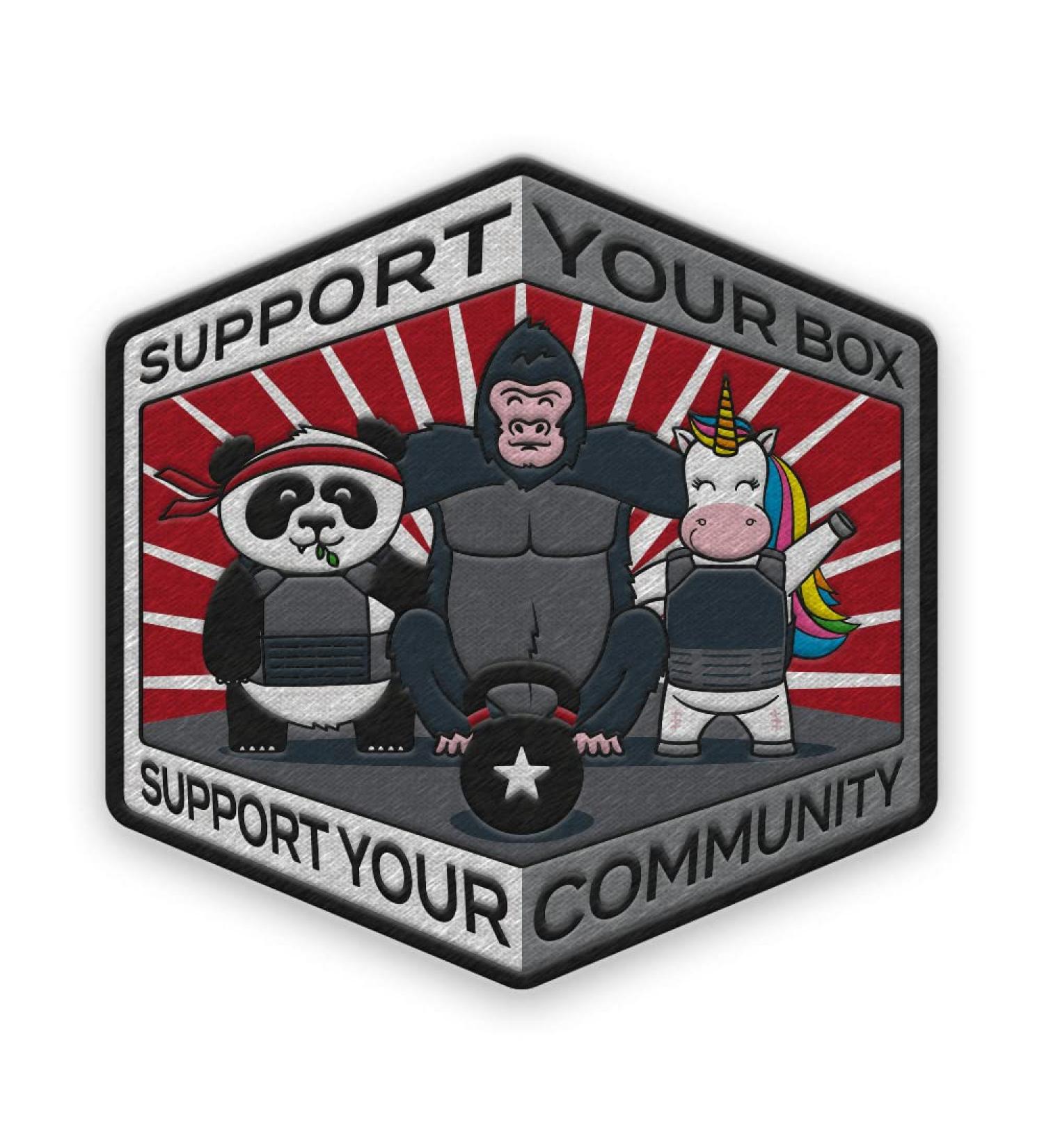 Trainlikefight - patch with a climbing back - for attachment to training vests backpacks or other surfaces with Velcro fleet (Velcro fleece for sewing) Support Your Box