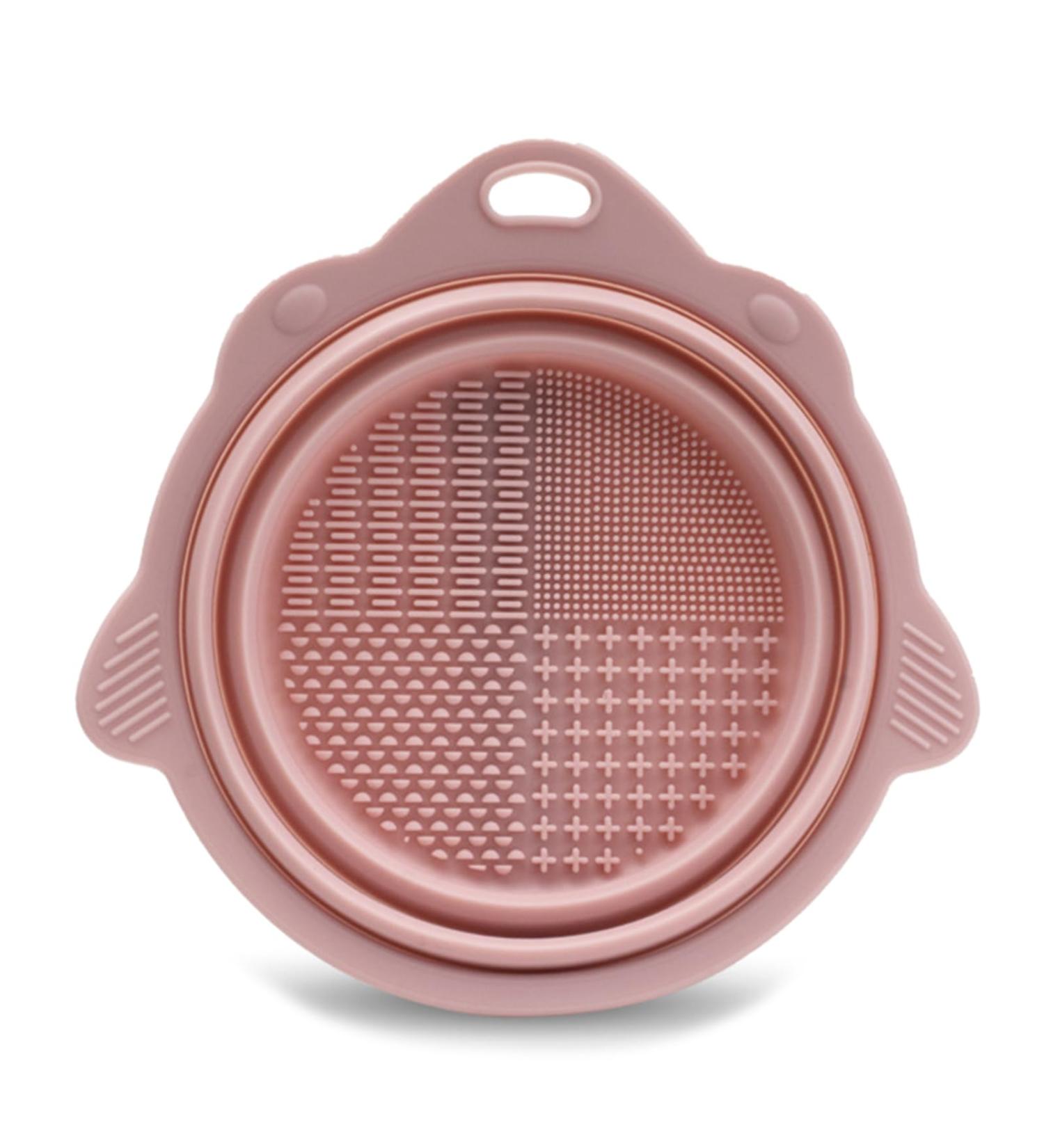 Makeup Brush Cleaner Mat Silicone Cleaning Bowl Scrubber Brush Portable Cleaning Tool Makeup Sponge Powder Puff Silicone Makeup Brush Cleaner Makeup Sponge Cleaner Cosmetic Brush Cleaning Tool Pink - Buy Online on SooperMarket.com