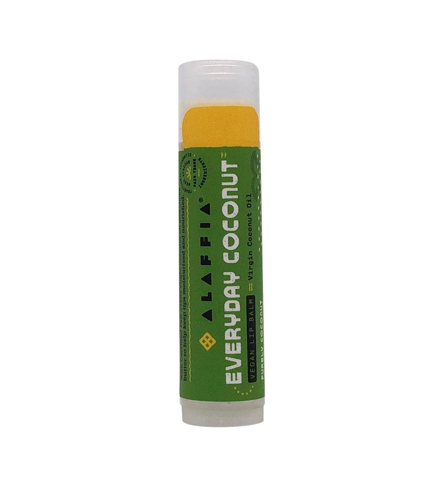 Alaffia Everyday Coconut Vegan Lip Balm - Purely Coconut 0.15 oz | Hydrating & Natural - Buy Online on SooperMarket.com