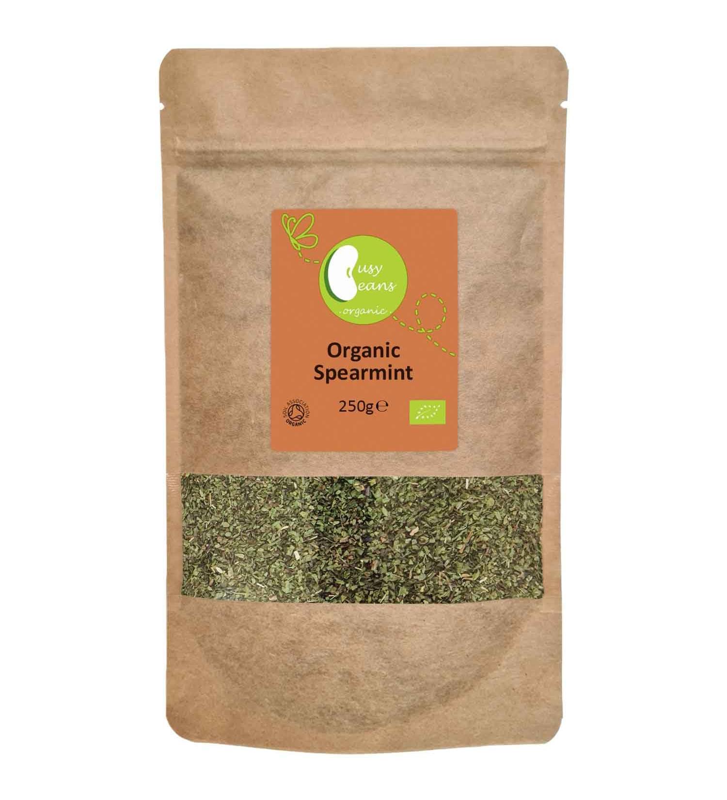 Organic Spearmint Tea (Mint) - Certified Organic - by Busy Beans Organic (250g) - Buy Online on SooperMarket.com