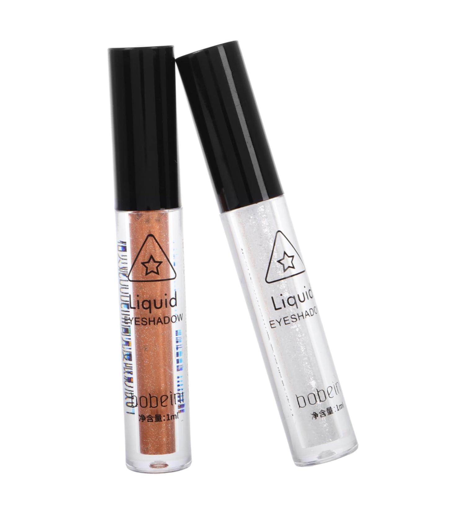 FOYTOKI 2pcs Eye Shadow Pencil Metallic Eyeshadow Waterproof Eyeliner Pencil Glitter Eyeshadow Silver Liquid - Buy Online on SooperMarket.com