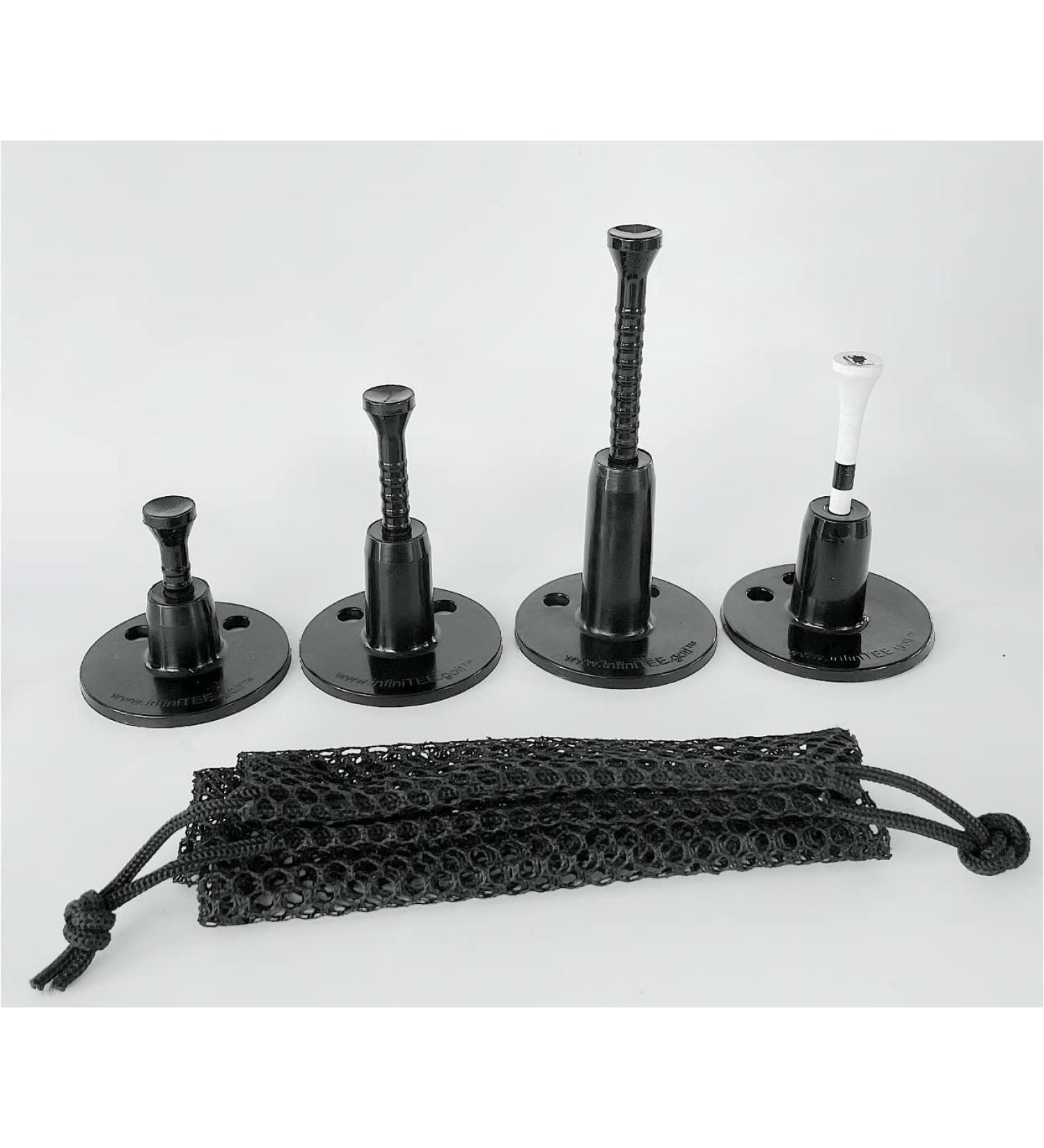 2022 infiniTEE Height Adjustable Golf Tee Set - Includes 3 Tees, Tee Holder, and Storage Bag - Buy Online on SooperMarket.com