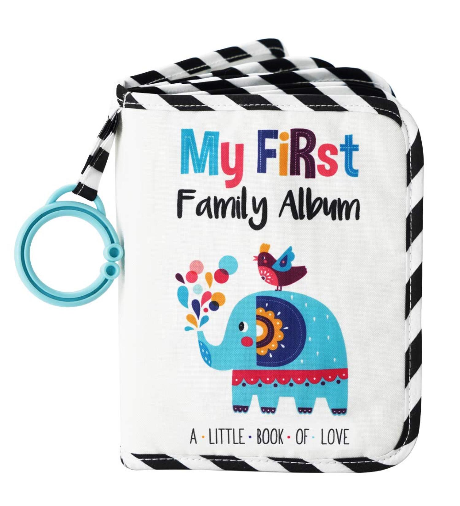 Urban Kiddy My First Family Album | Soft Photo Cloth Book Gift Set for Newborns, Toddlers & Kids - Elephant Design - Buy Online on SooperMarket.com