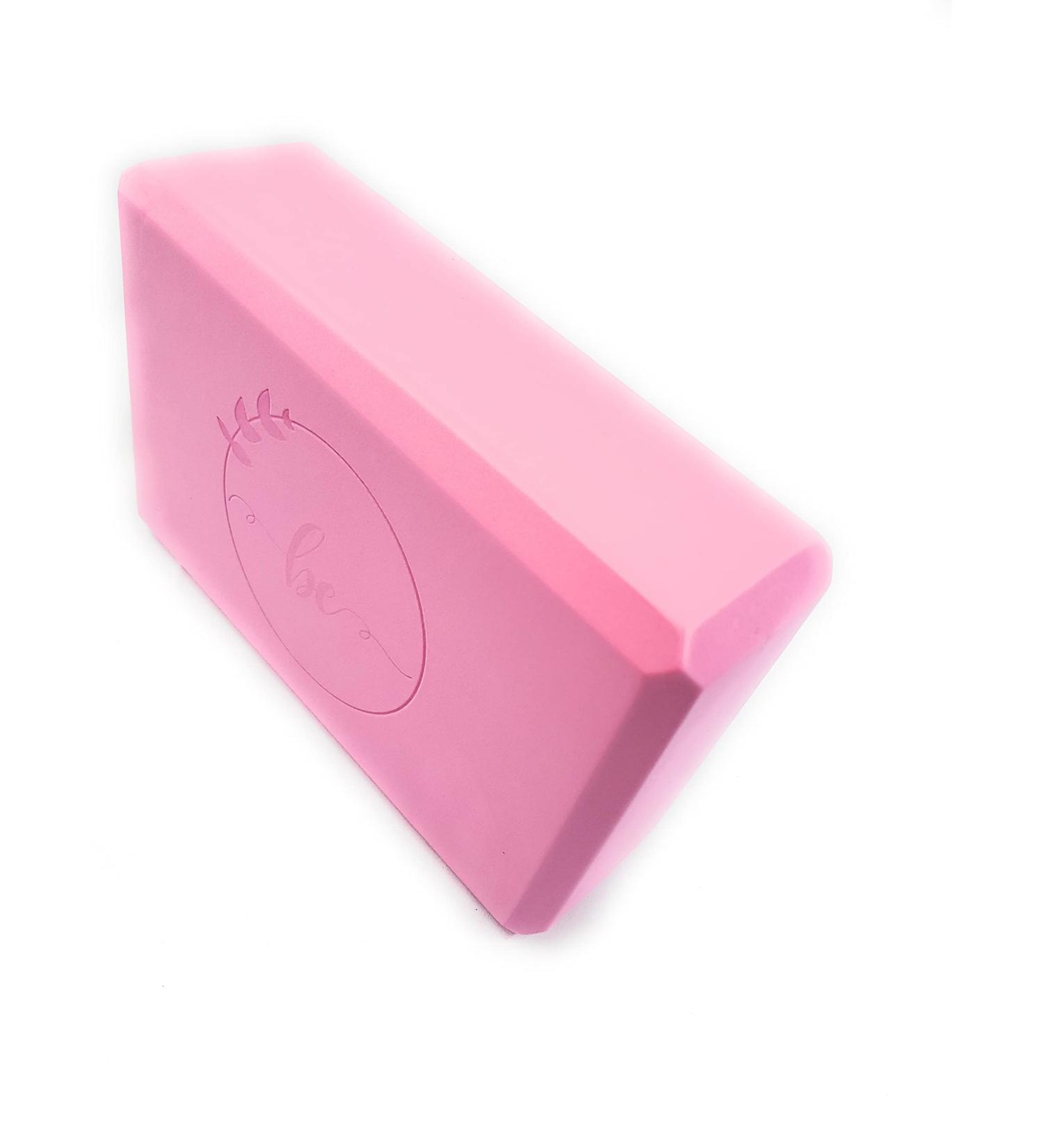BE EVA Foam Yoga Block 9x6x3 - Lightweight & Odorless Support for Yoga, Pilates & Physical Therapy - Pink - Buy Online on SooperMarket.com