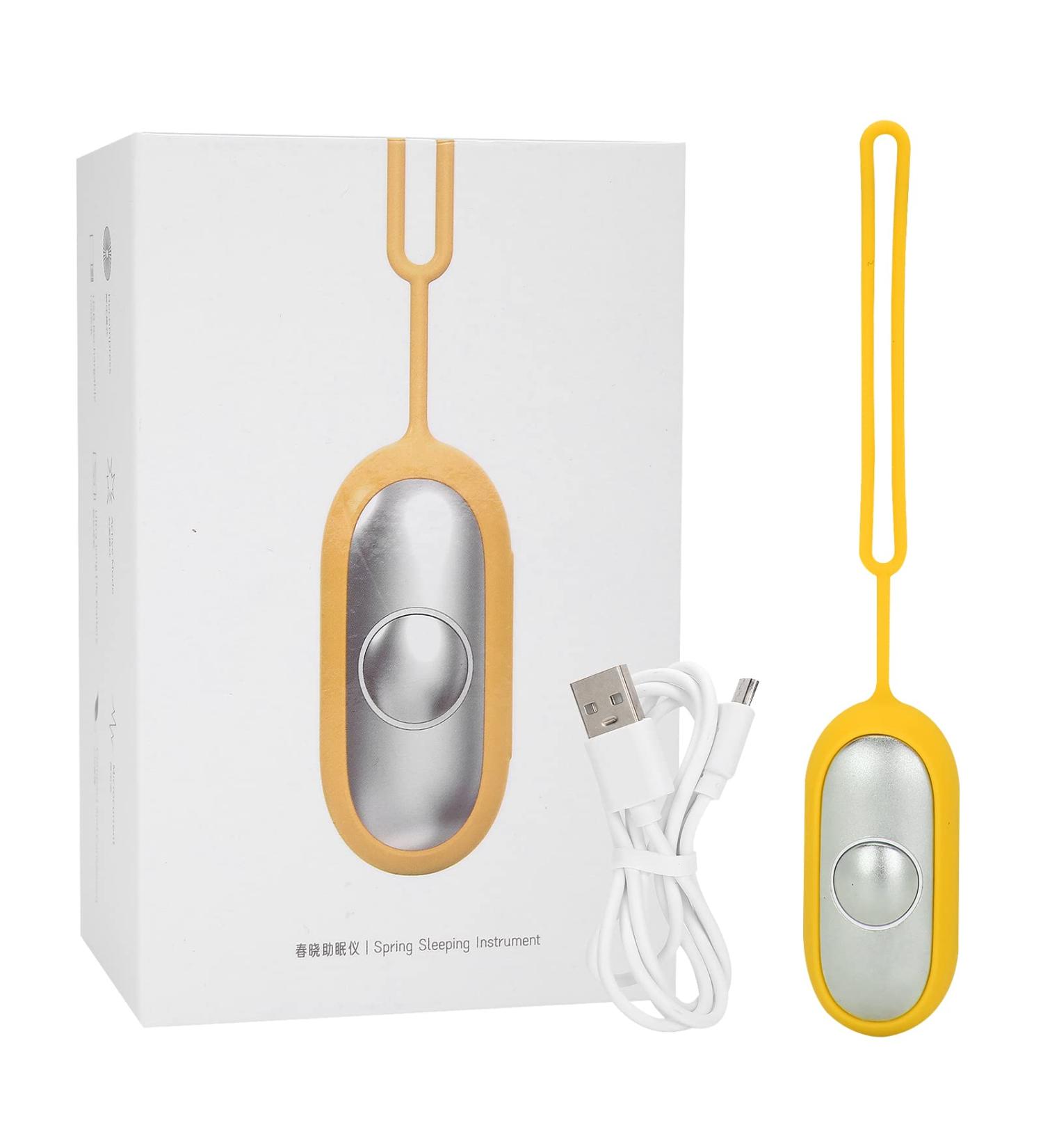 USB Sleep Aid Device for Anxiety & Insomnia Relief - Microcurrent Sleep Instrument in Yellow - Buy Online on SooperMarket.com