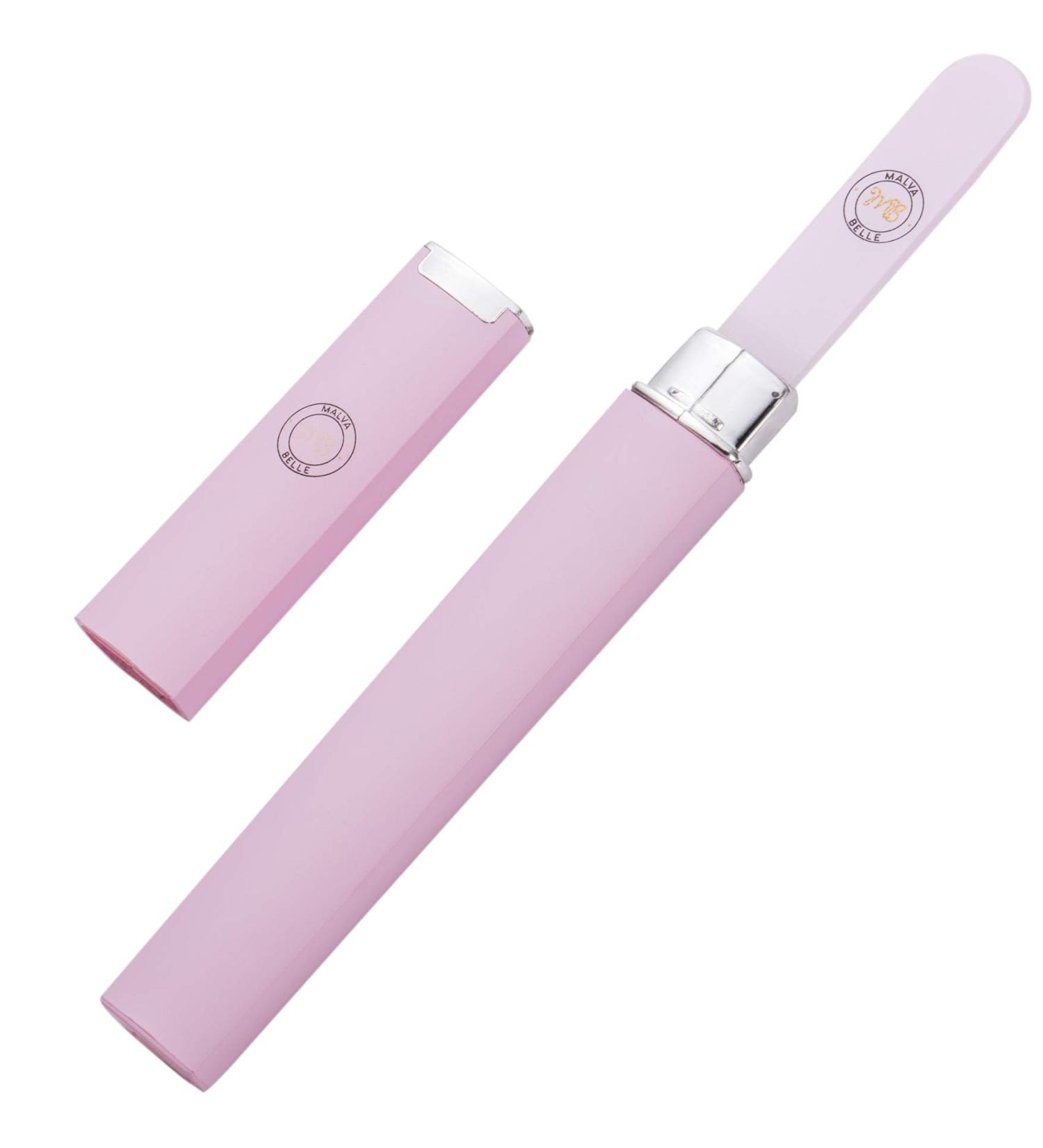 Belle Crystal Glass Nail File - Professional Salon Filing Tool for Natural Nails - Pastel Lilac 2mm - Buy Online on SooperMarket.com