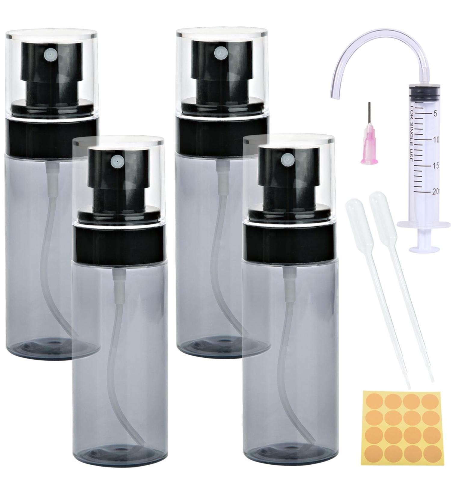 Dkbt Spray Bottle Set - 4 Pack Small 60ml White Fine Mist Atomizers - Empty Plastic Mini Spray Bottles for Perfume & Water - Ideal for Travel - Buy Online on SooperMarket.com