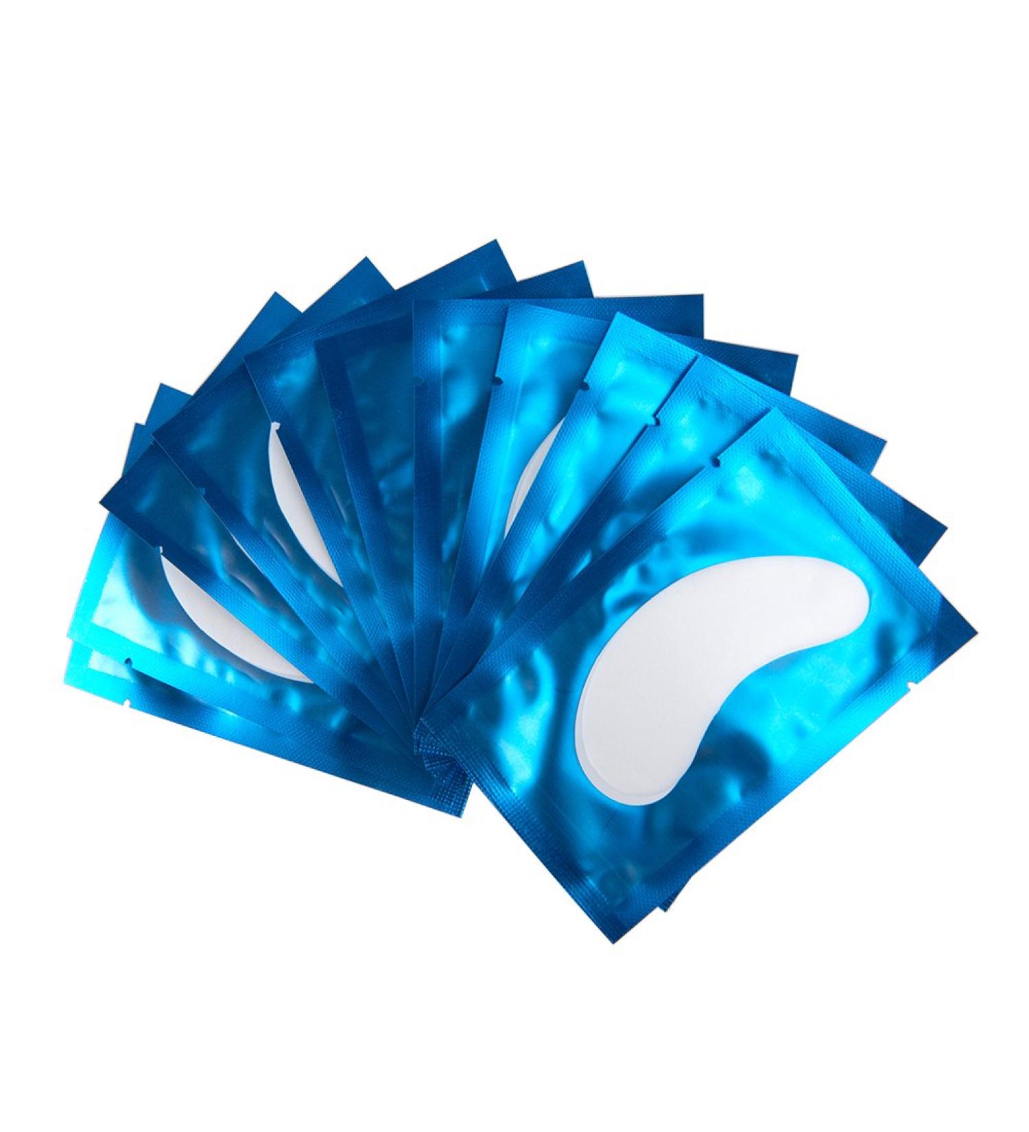 50 Pairs Lint-Free Hydrogel Eye Pads for Eyelash Extensions - Professional Blue Gel Patches - Buy Online on SooperMarket.com