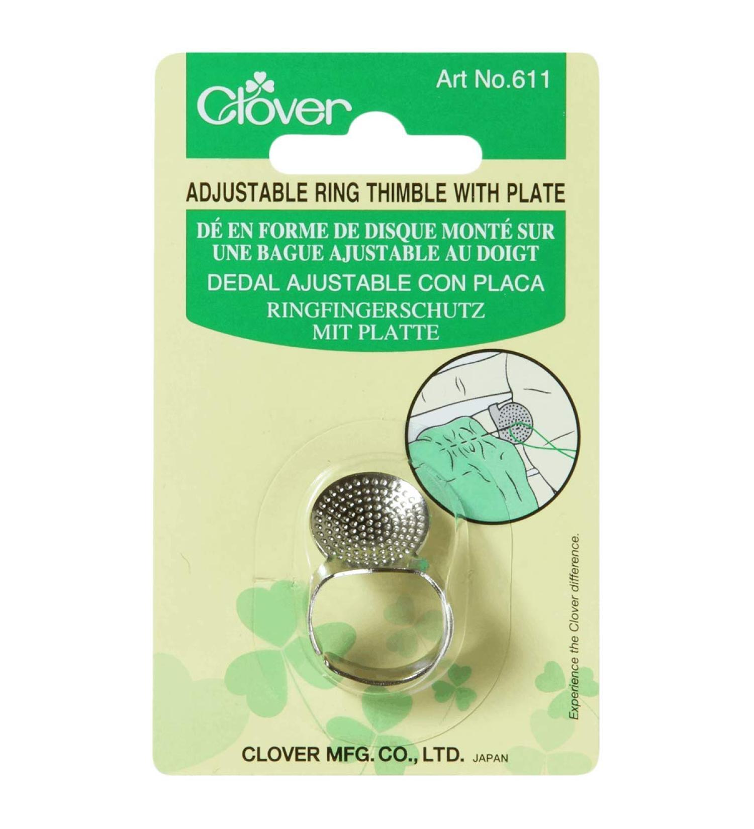 CLOVER Ring Thimble with Plate - Top Quality Sewing Tool - Buy Online on SooperMarket.com
