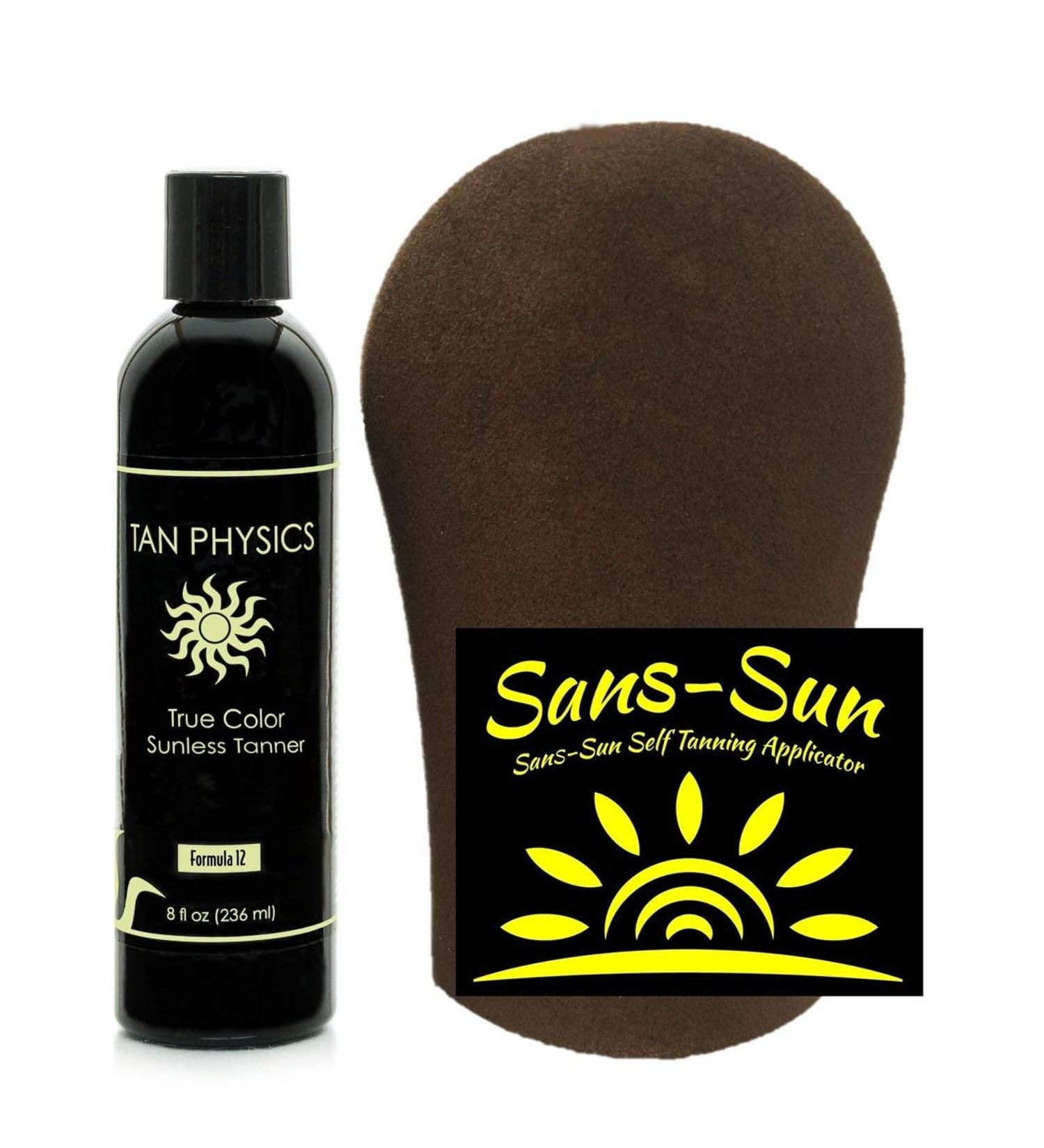 Tan Physics Self Tanner - 8 Fl oz with Mitt | Best Sunless Tanner for Quick Natural Looking Tan - Ships Internationally - Buy Online on SooperMarket.com