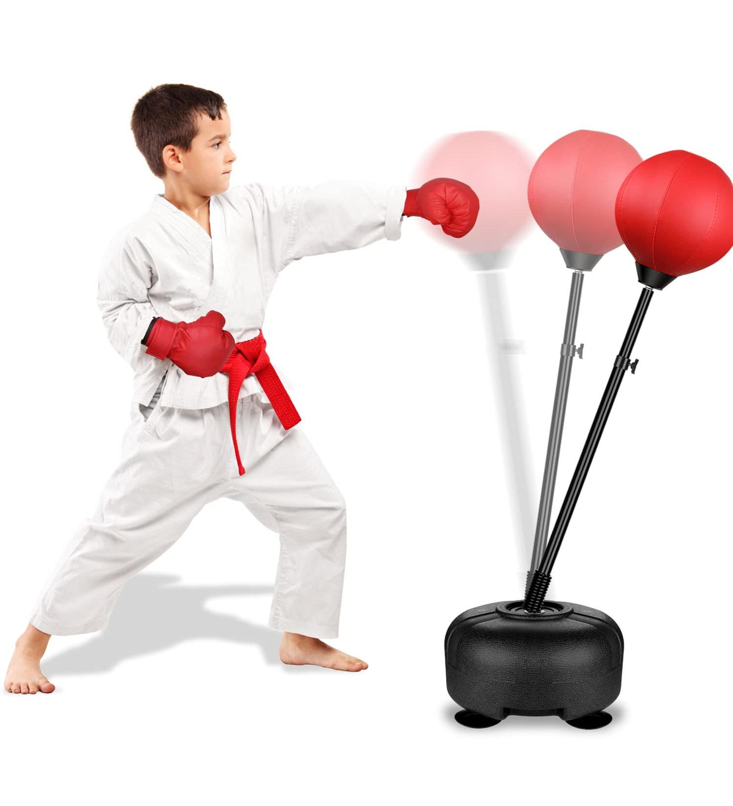 Rovtop Kids Punching Bag Set - Height Adjustable Stand, Boxing Gloves, Speed Ball - Perfect Christmas/Birthday Gift for 4-8 Year Old Boys & Girls - Buy Online on SooperMarket.com