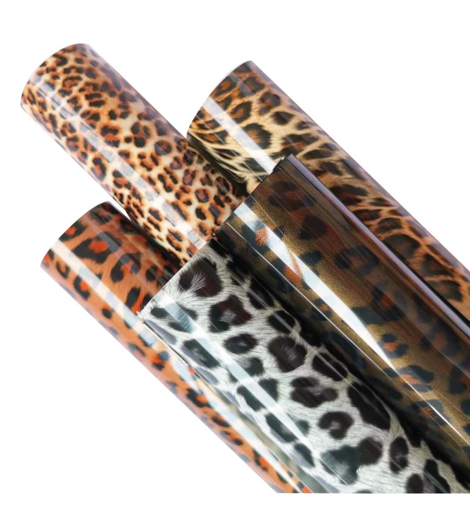 ZAIONE Leopard Heat Transfer Vinyl 5 Pack - Brown Cheetah Print HTV Iron on Sheets - Animal Pattern Bundle for DIY Crafts - Buy Online on SooperMarket.com