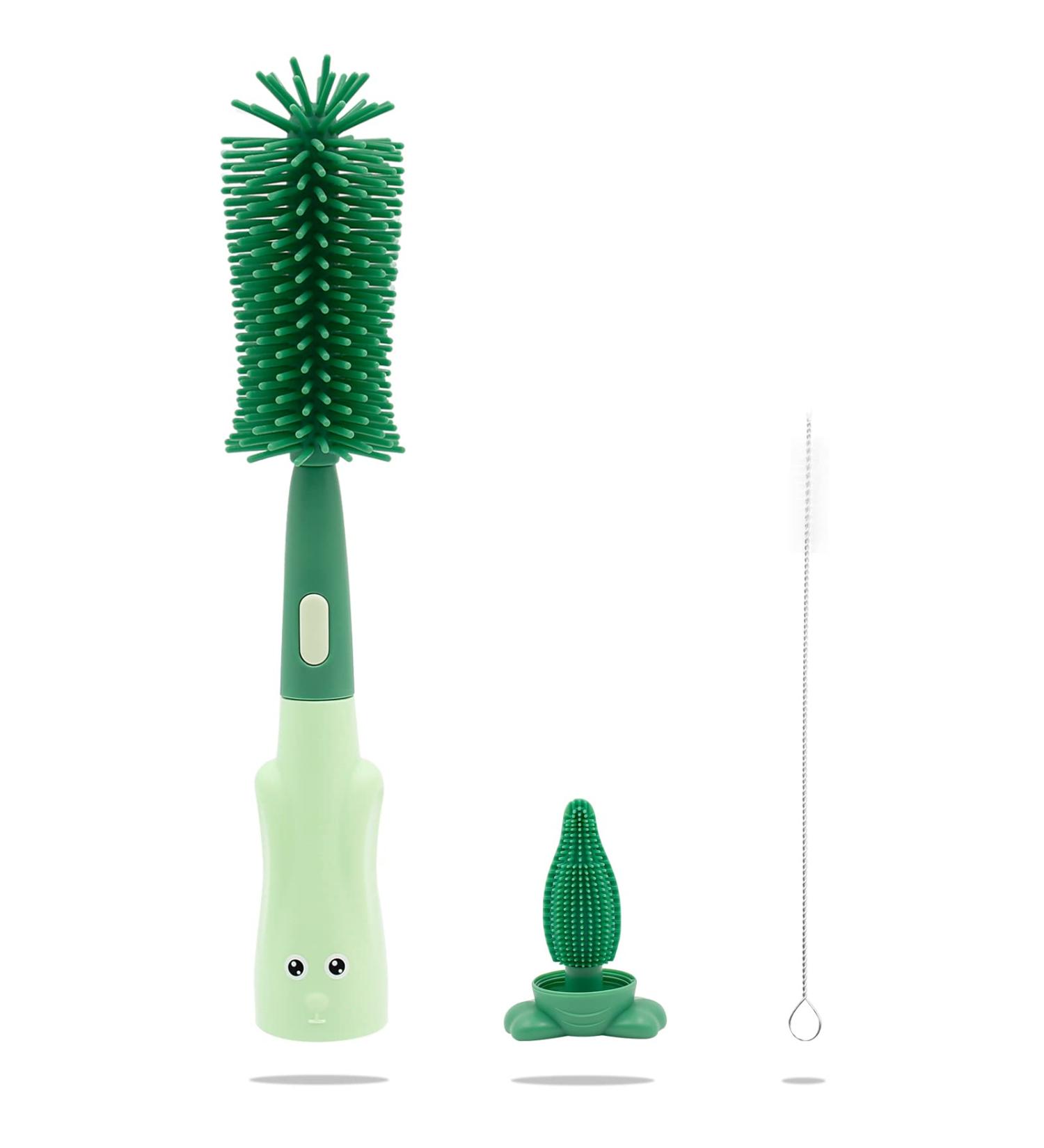 3 in 1 Bottle Brush Kit for Baby Bottles - Green - Buy Online on SooperMarket.com