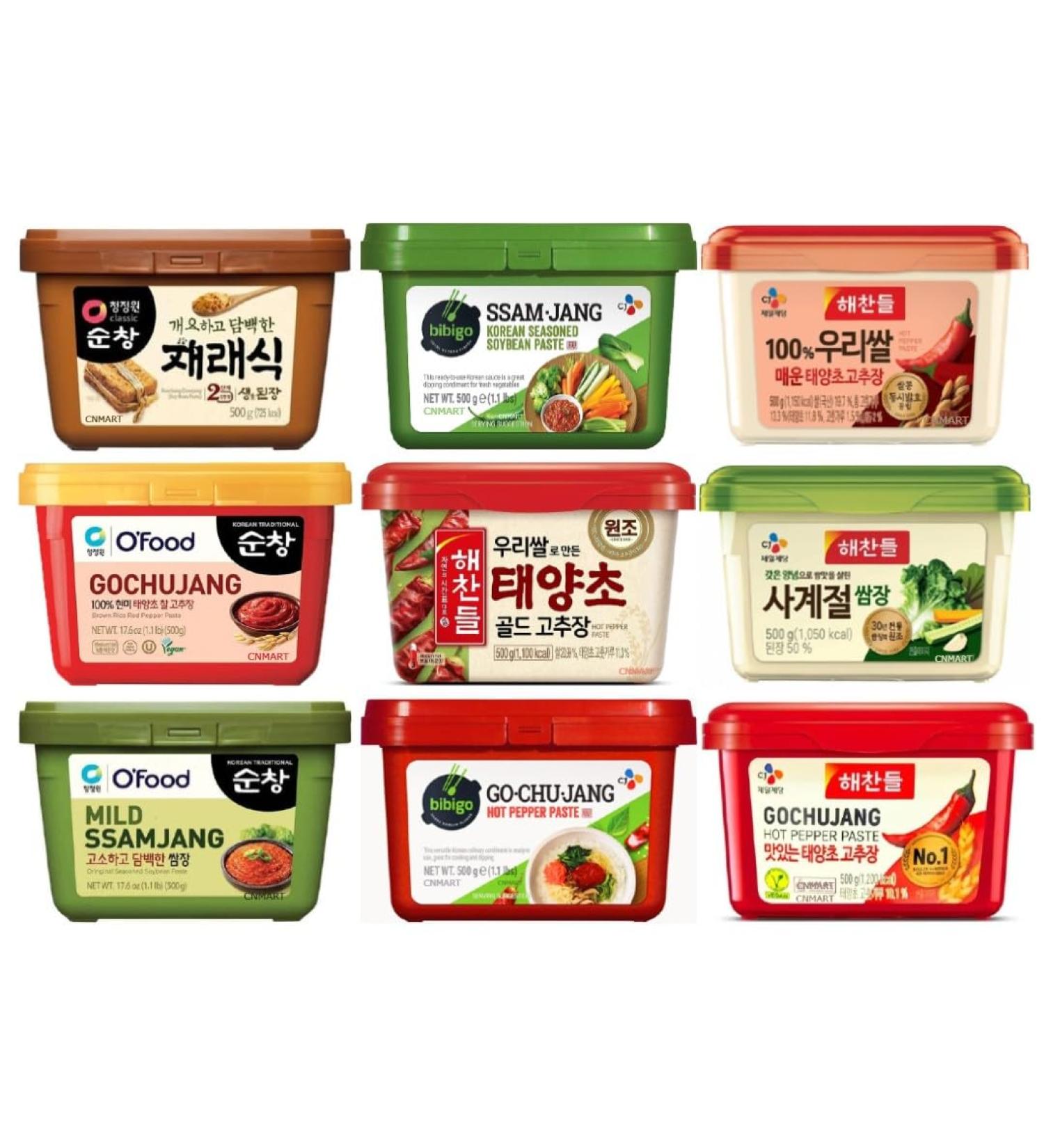 Chung Jung One Korean Hot Chilli Pepper Paste Gochujang Assorted 500g (Pack of 4) Choose Any 4 Customised Flavours - Buy Online on SooperMarket.com