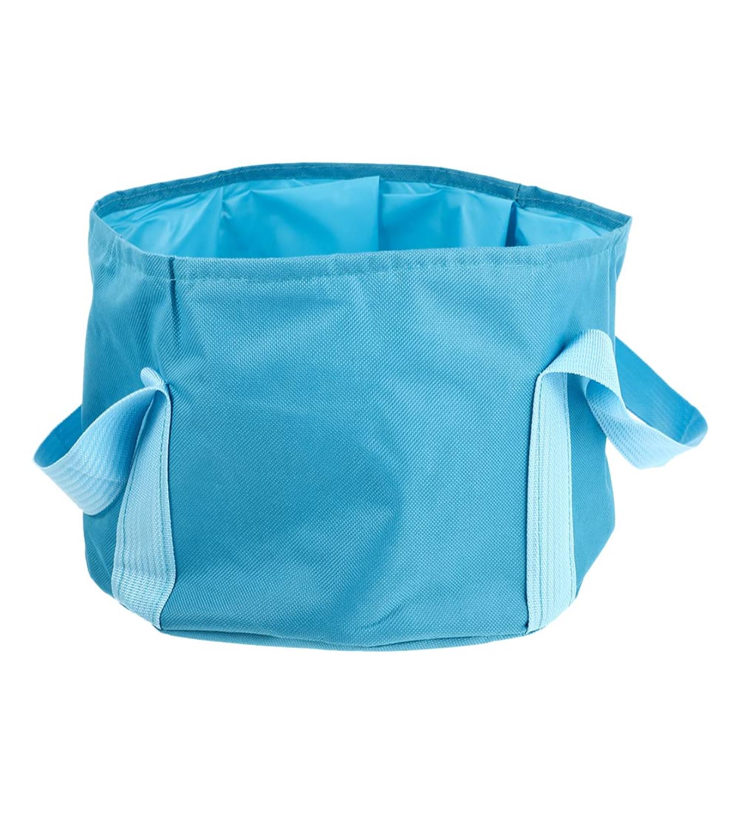 Portable Foot Massager & Soaking Basin | Foldable Travel Foot Bath 30x30cm - Blue - Buy Online on SooperMarket.com