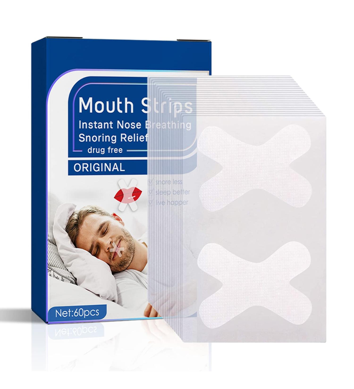 Sleep Mouth Tape - 60Pcs | Anti Snoring Strips for Nasal Breathing & Improved Sleep - Buy Online on SooperMarket.com