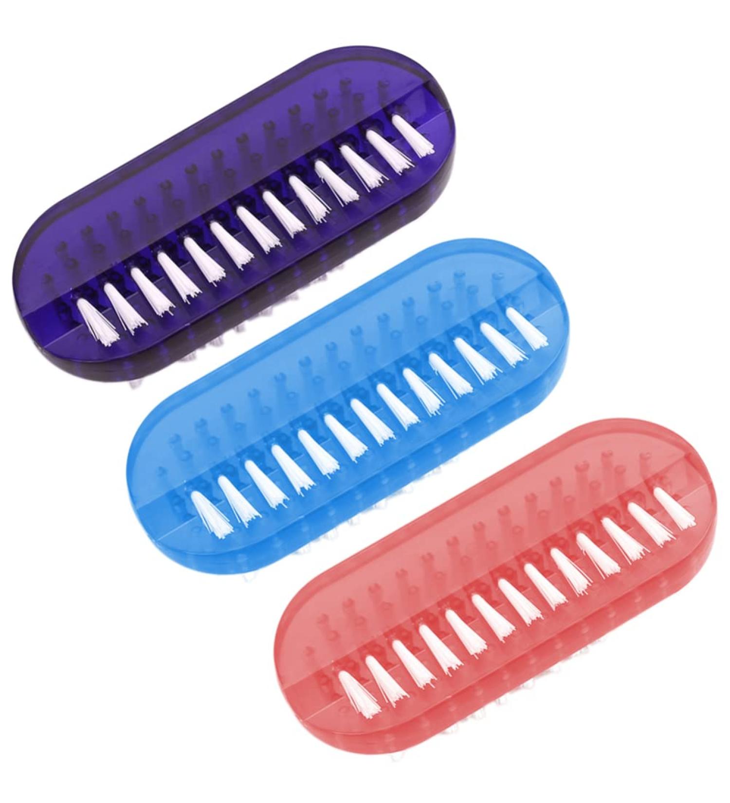 4pcs Nail Brush Two-sided nail brush cleaner Scrubbing Brushes for Nail Makeup (Random Color) - Buy Online on SooperMarket.com