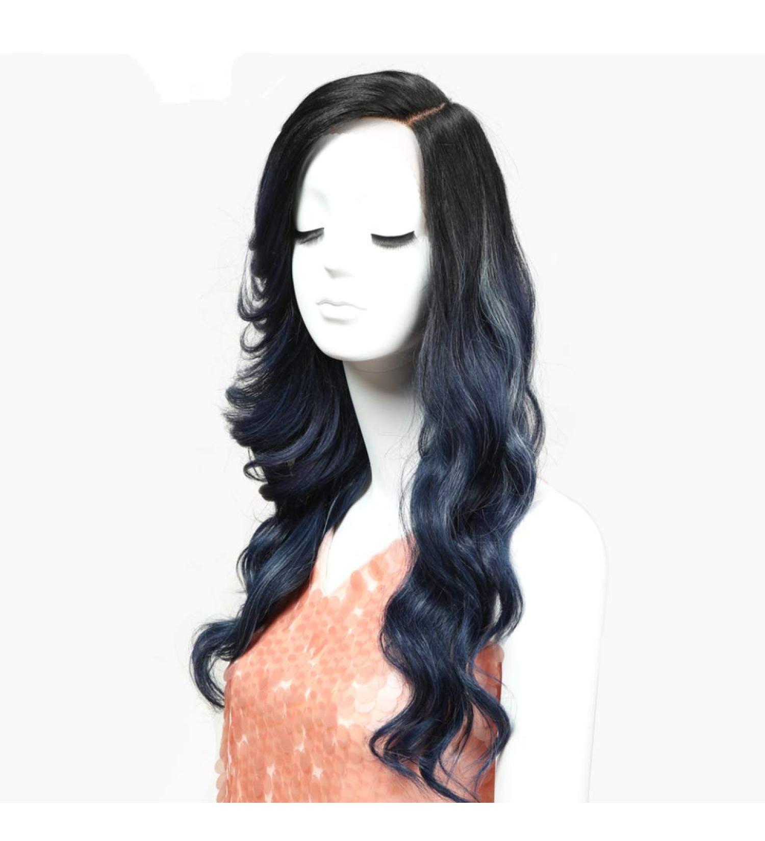 SHIYID Lace Front Wig - Synthetic Loose Wave Long Side Part Wigs for Black Women | Heat Resistant African American Hair - Buy Online on SooperMarket.com