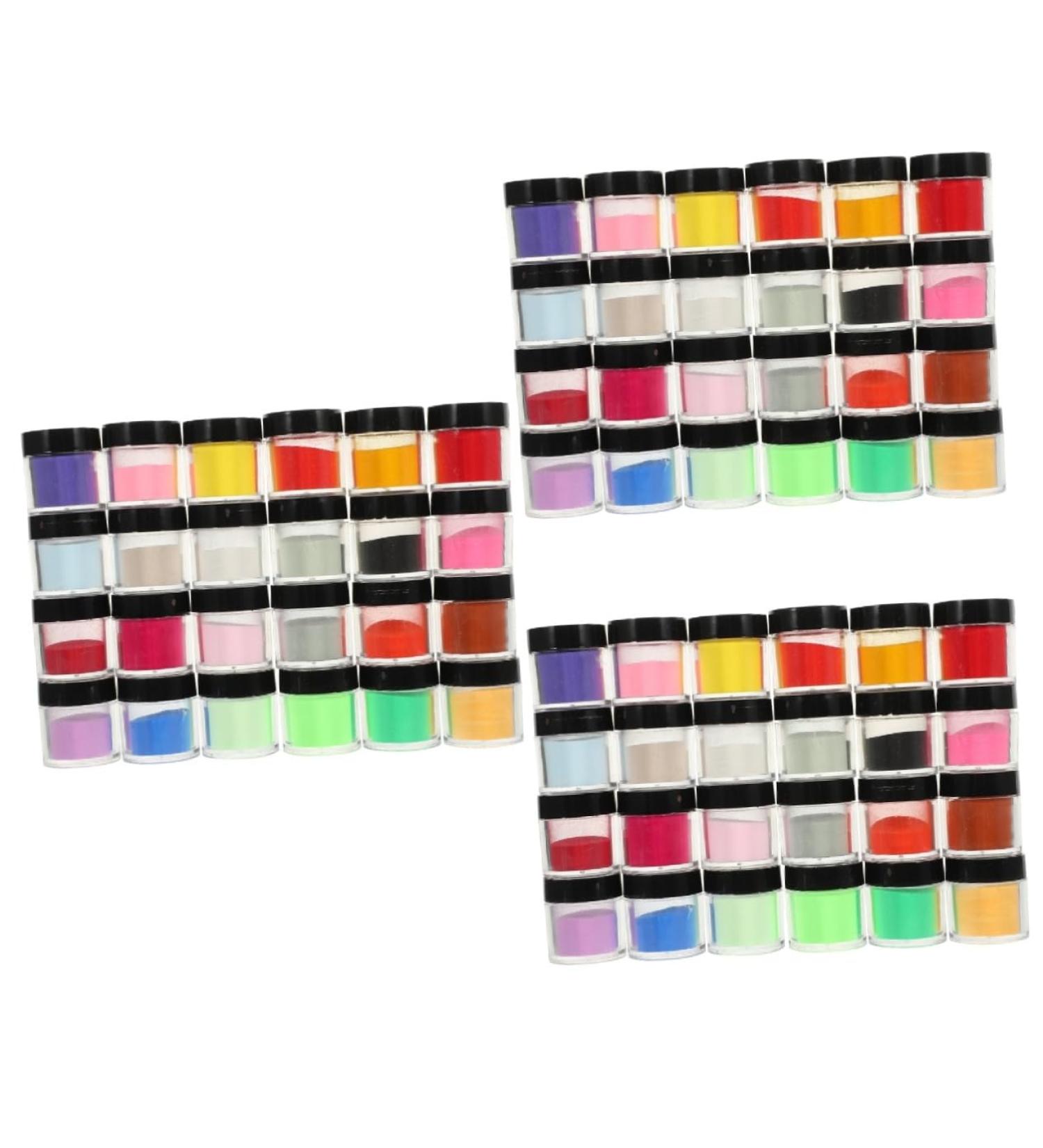 Baluue 72 Boxes Nail Crystal Powder DIY Manicure Powder Yn Nail Products Pigment Powder for Nails Pp - Buy Online on SooperMarket.com