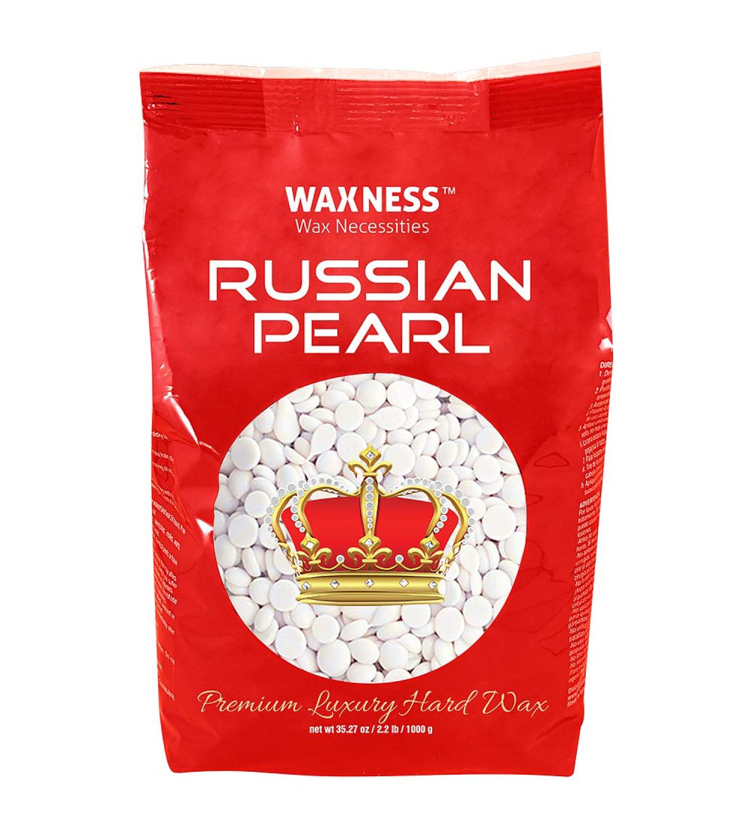 Waxness Russian Pearl Hard Wax Beads 2.2 lb | Premium Polymer Blend Luxury Wax - Buy Online on SooperMarket.com
