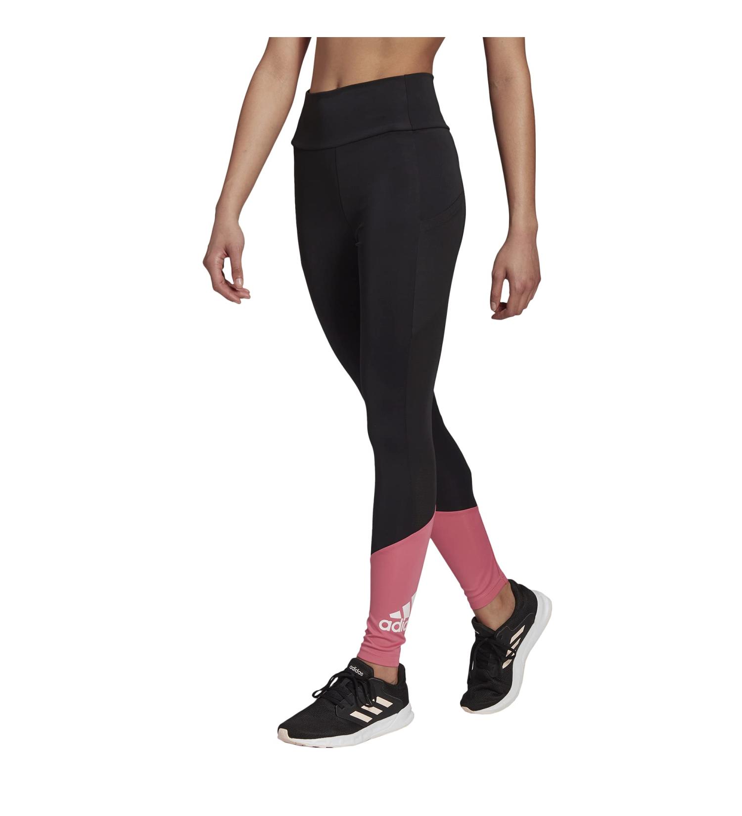 adidas Women's Big Logo Sport Tights - Small - Black/Rose Tone/White - Buy Online on SooperMarket.com