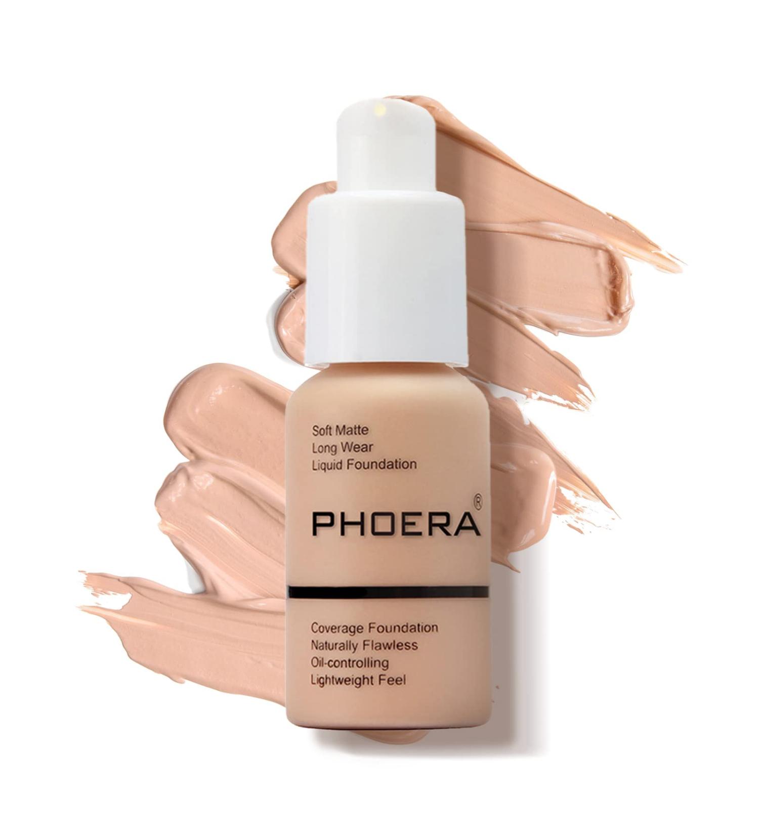 Aquapurity Phoera Full Coverage Foundation 30ml - 103 Warm Peach | Soft Matte Oil Control Concealer for Flawless & Long Lasting Results - Buy Online on SooperMarket.com