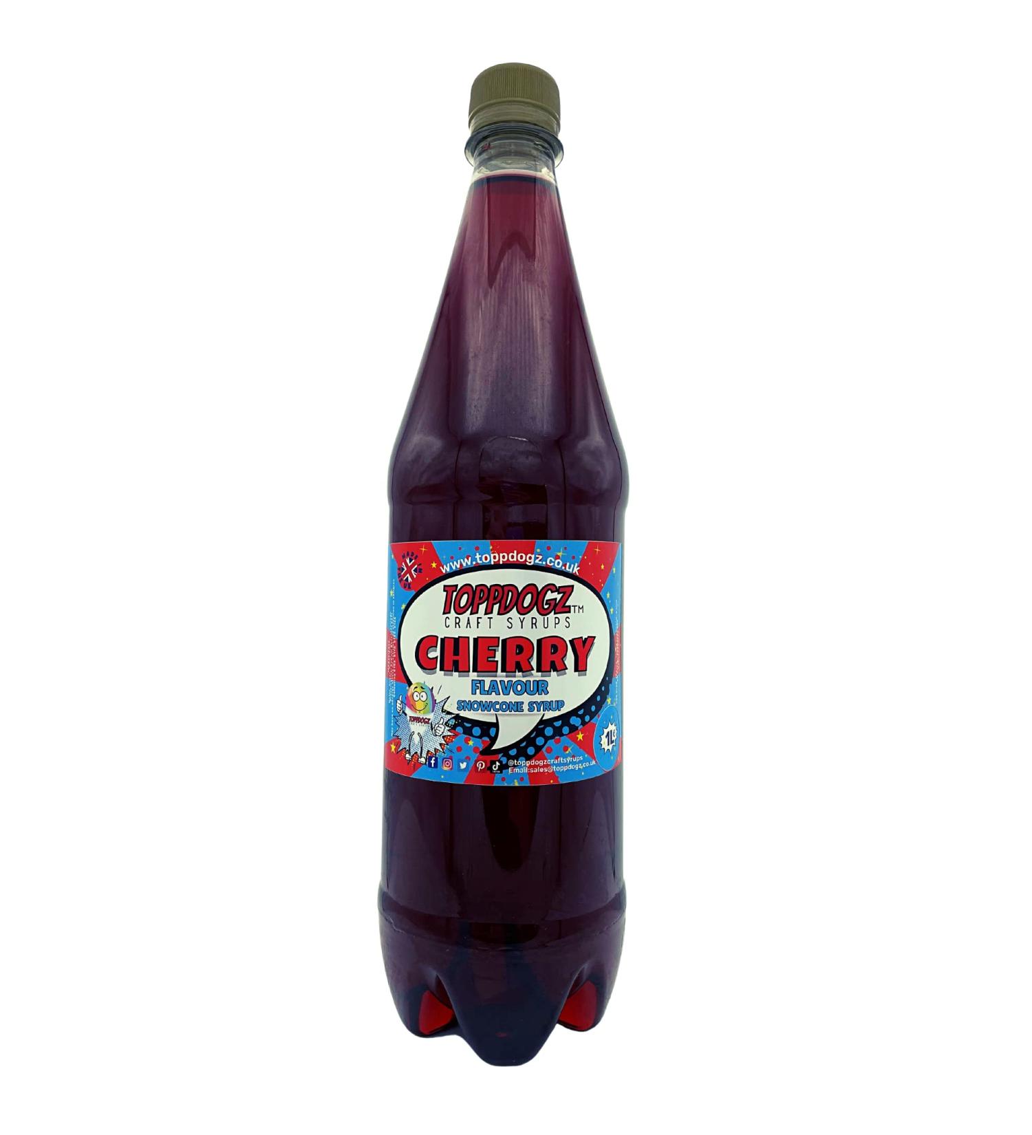 TOPPDOGZ Slush Snow Cone Syrup 1 Litre Cherry slushie slushy snowcone Cherry 1 l (Pack of 1) - Buy Online on SooperMarket.com